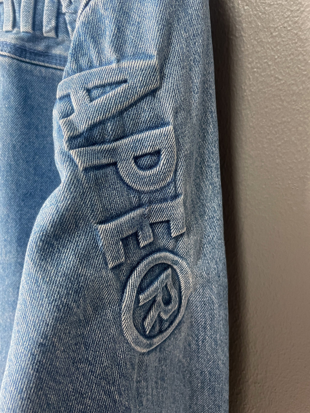 Bape Embossed Denim Jacket - Extra Large