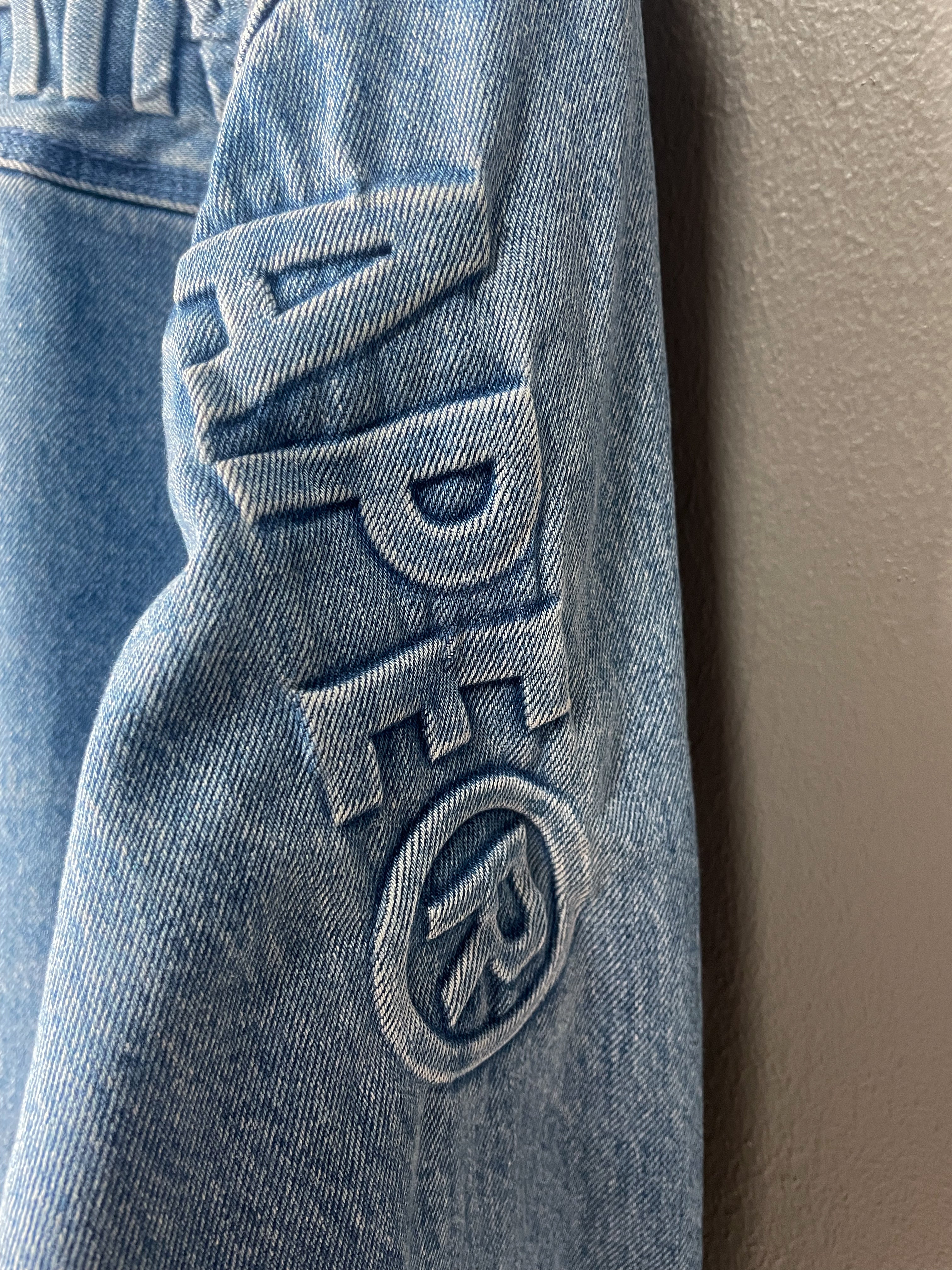 Bape Embossed Denim Jacket - Extra Large