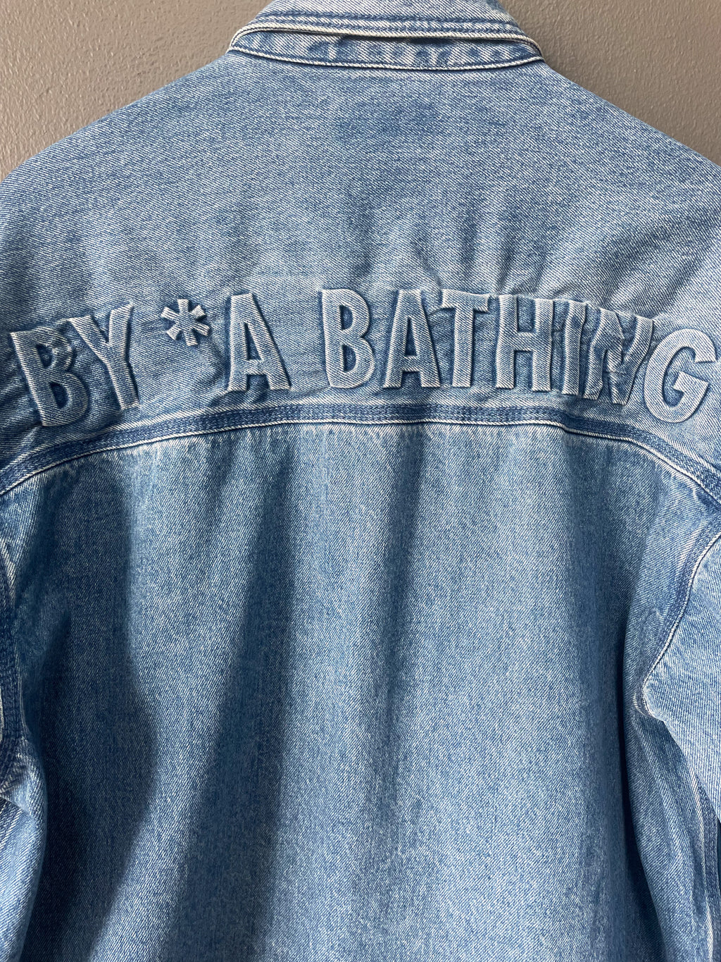 Bape Embossed Denim Jacket - Extra Large
