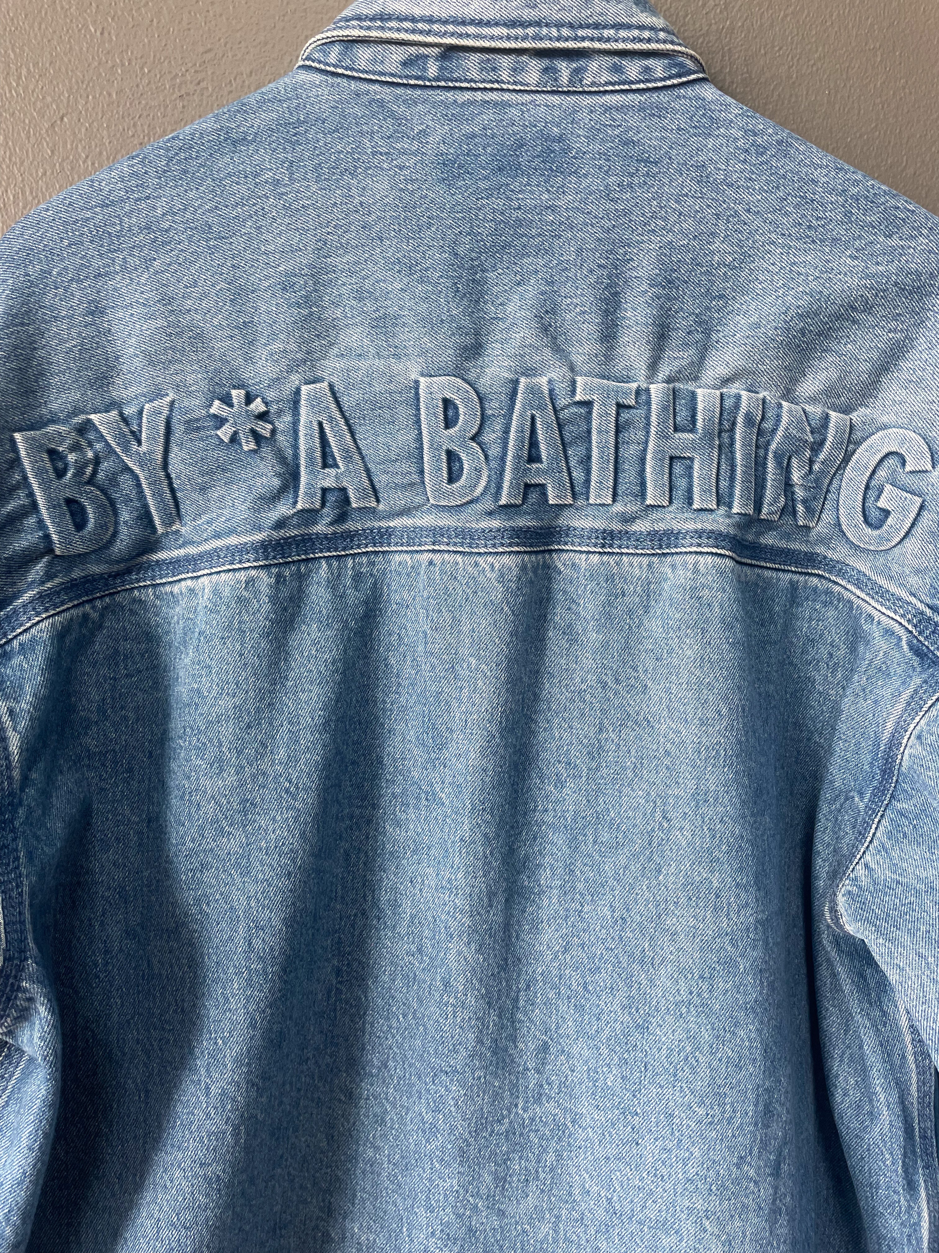 Bape Embossed Denim Jacket - Extra Large