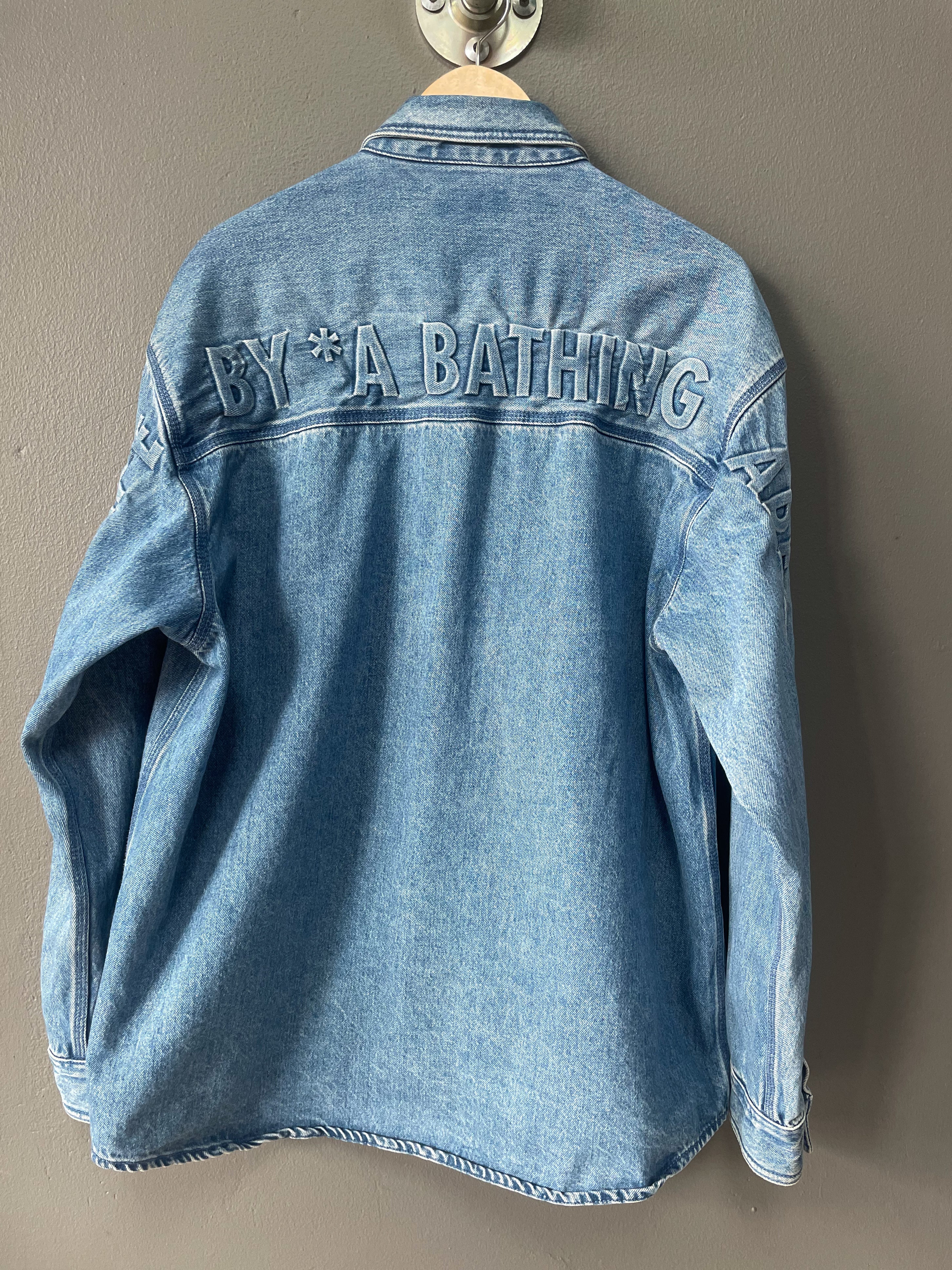 Bape Embossed Denim Jacket - Extra Large