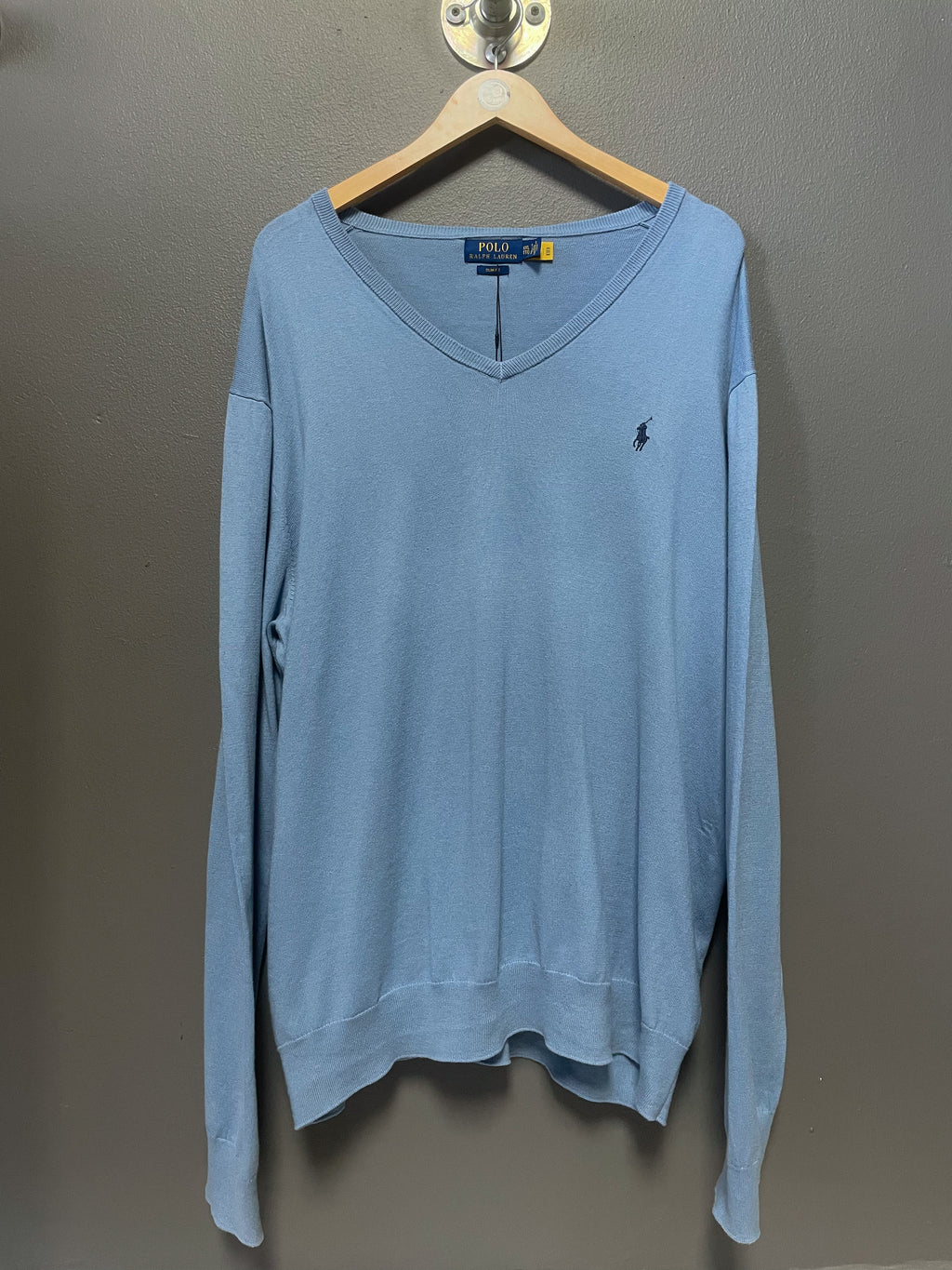 Polo Ralph Lauren V-Neck Small Pony Sweater - Extra Large