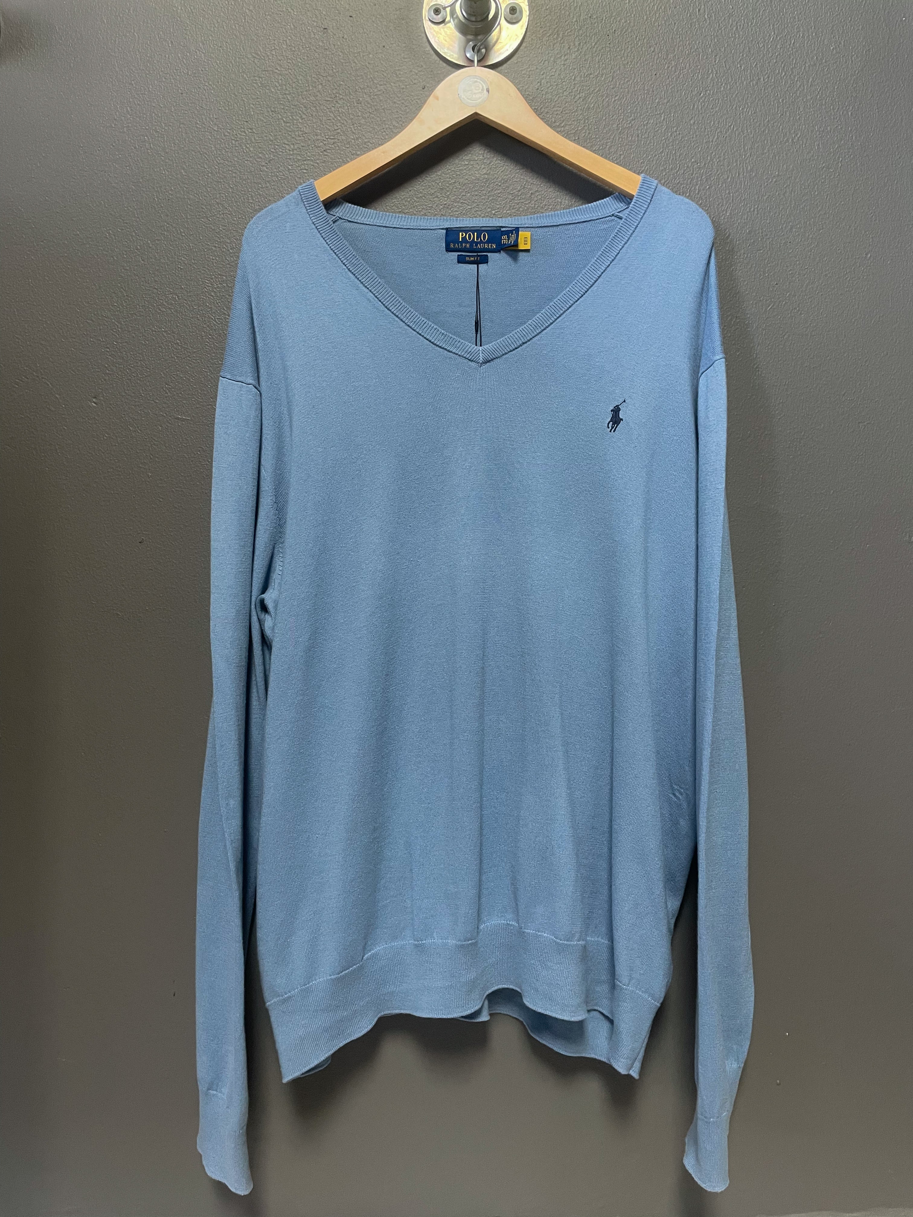 Polo Ralph Lauren V-Neck Small Pony Sweater - Extra Large
