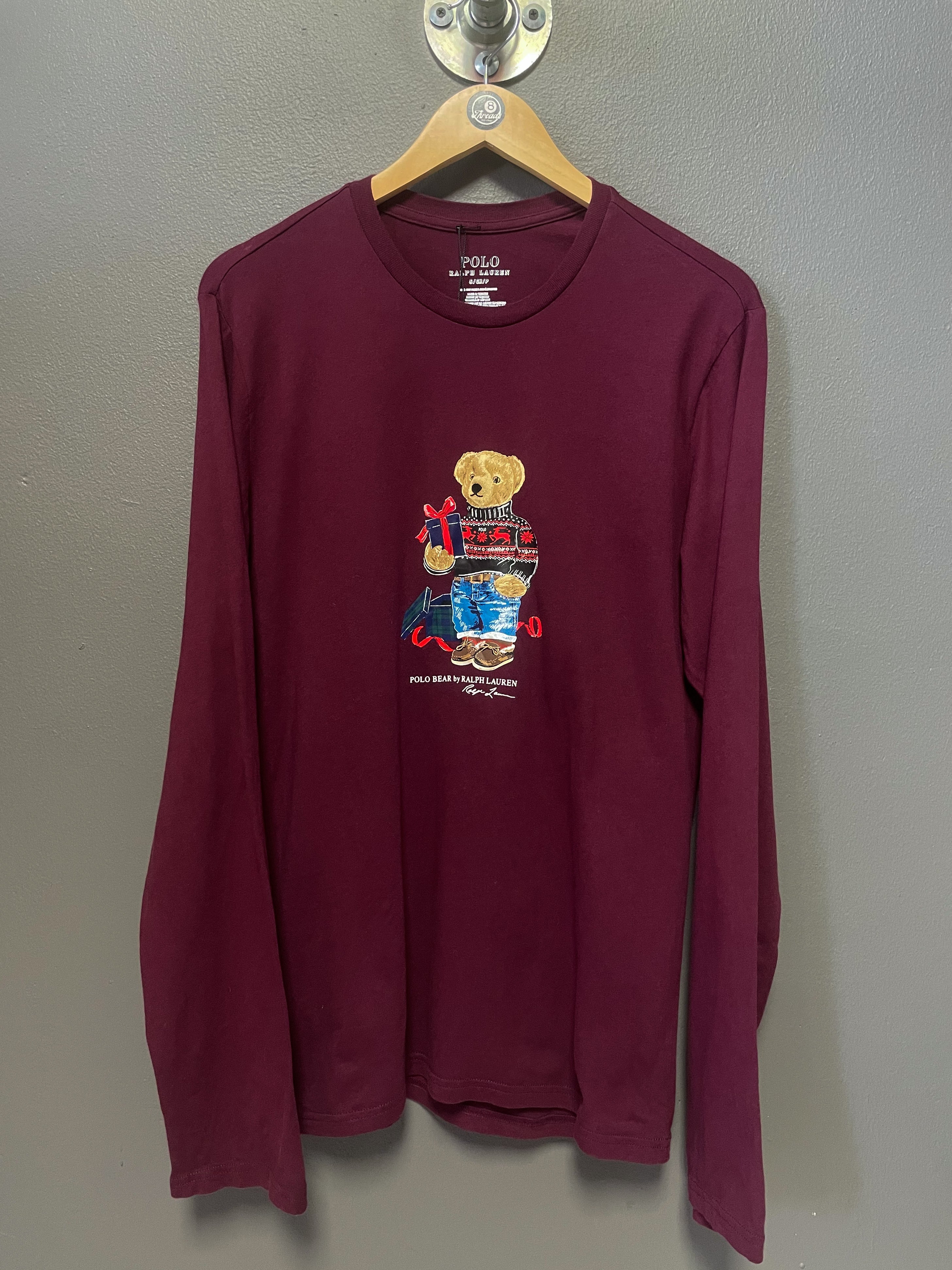Polo Ralph Lauren Christmas Bear L/S Tee - Small
