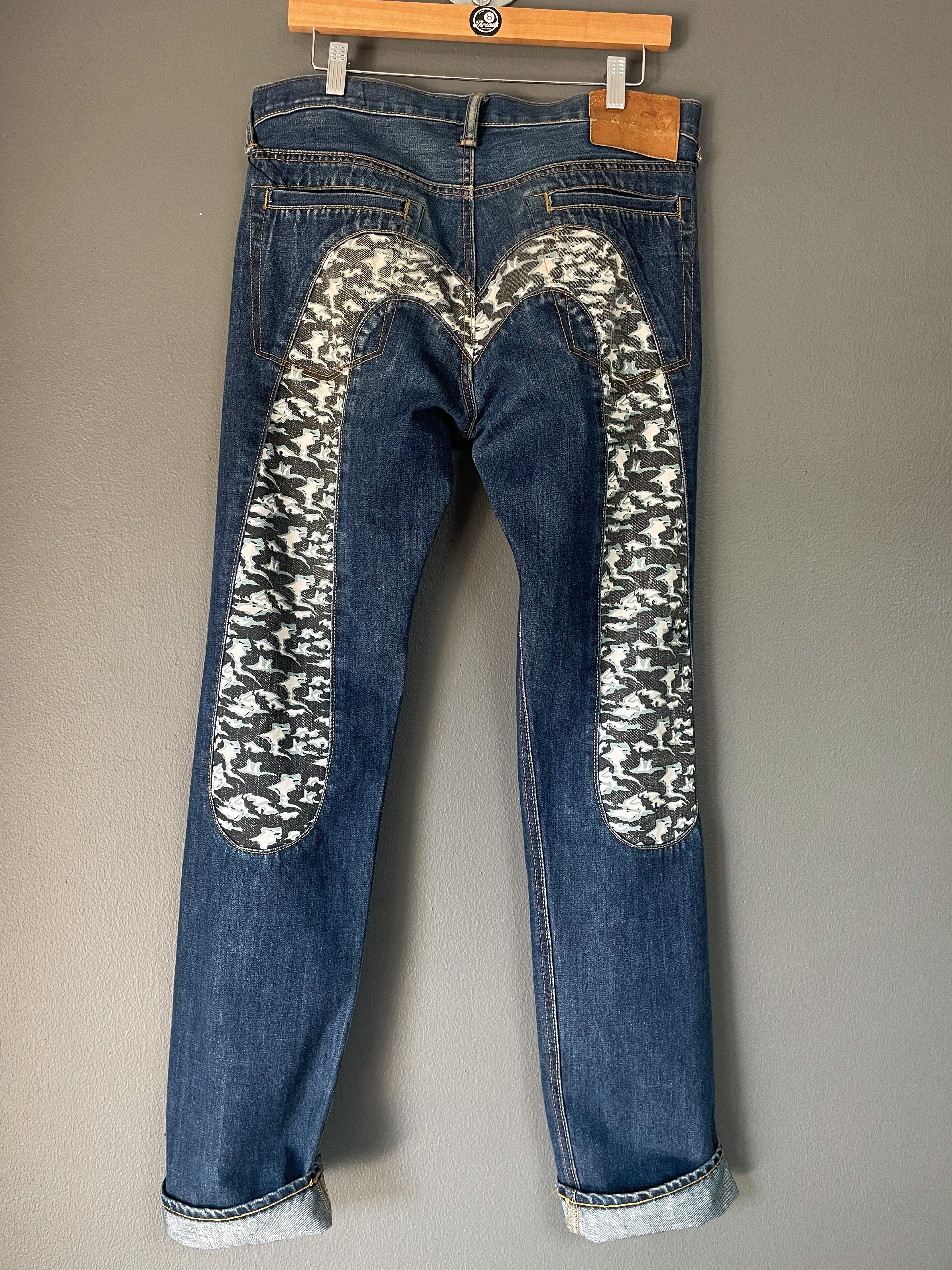Evisu Diacock Camo Japan Denim Jeans - Size 33