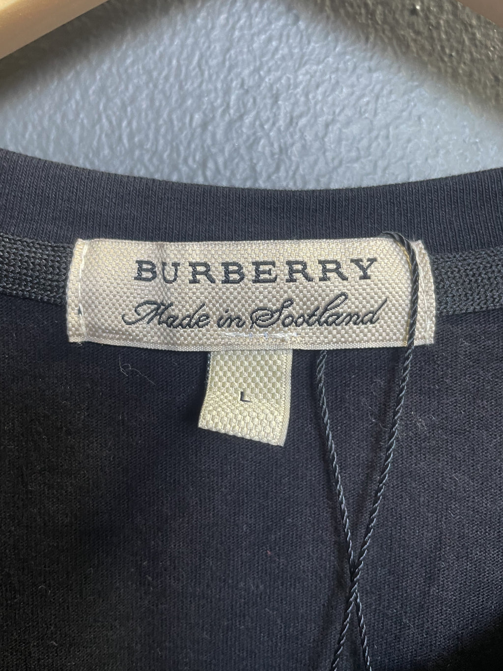 Burberry Split Chest Logo Tee - Large