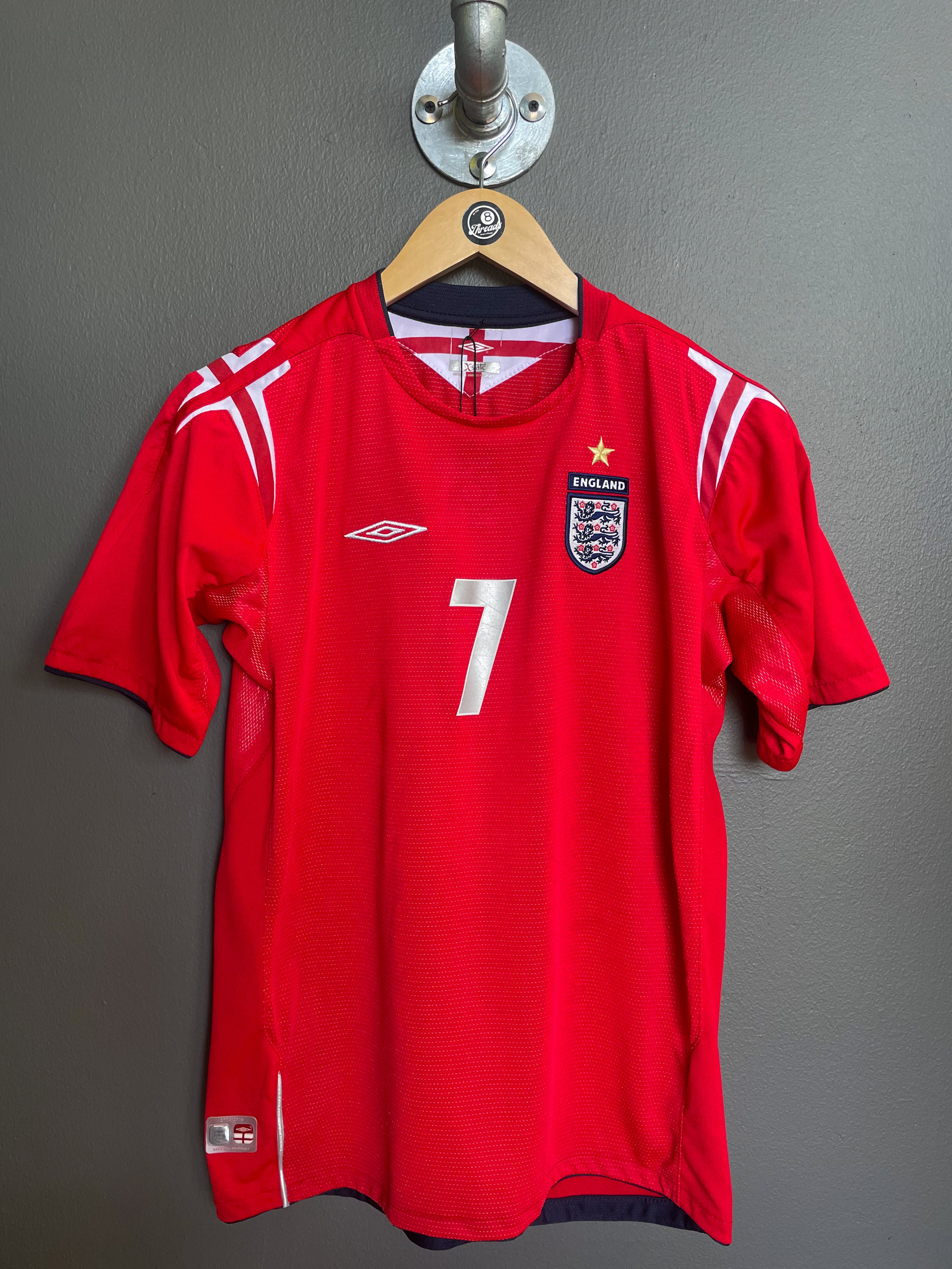 Engalnd 2004/06 "Beckham 7" Umbro Away Football Jersey - XS