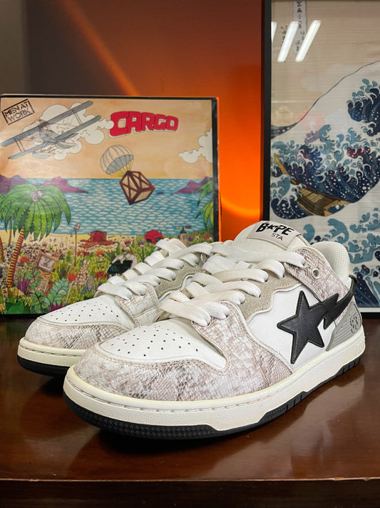 A Bathing Ape BAPE Sk8 Sta #1 'Beige Snakeskin' Sneaker - UK9