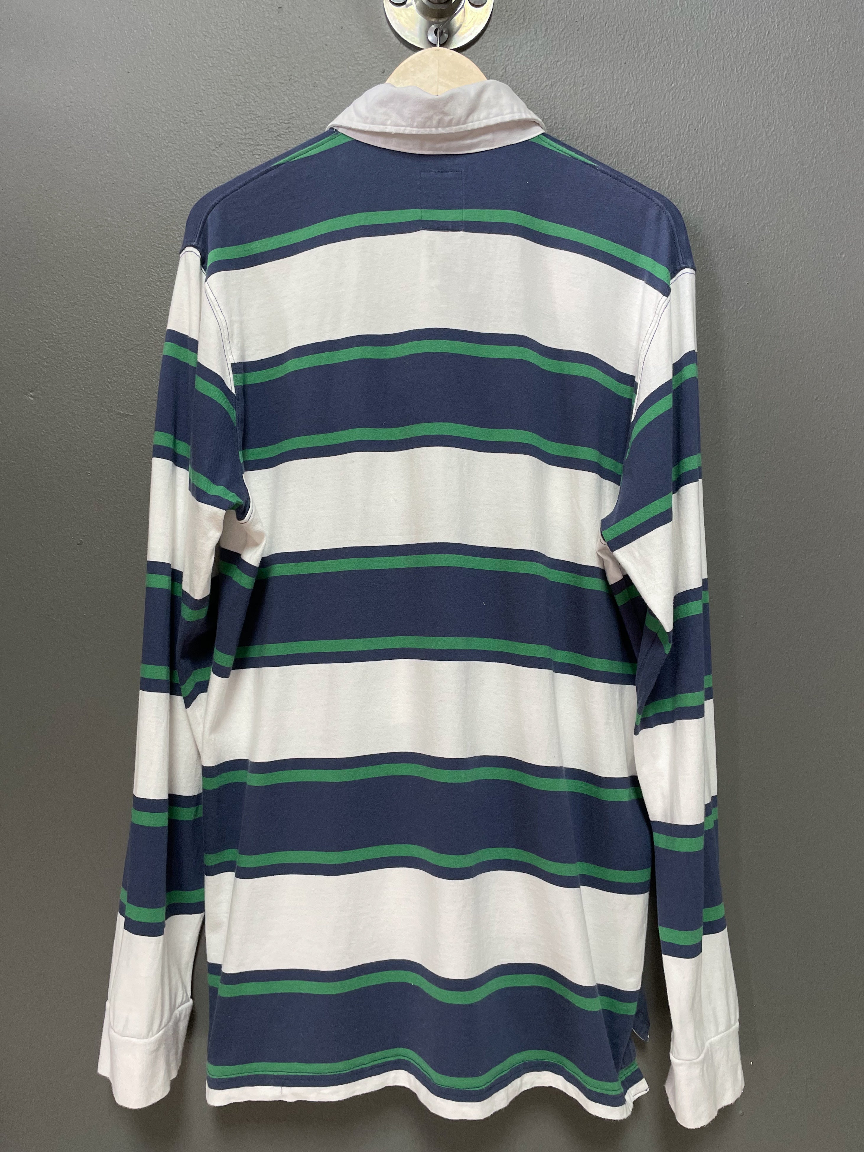 Blue Rowing Crew Stripe L/S Golfer - Extra Large