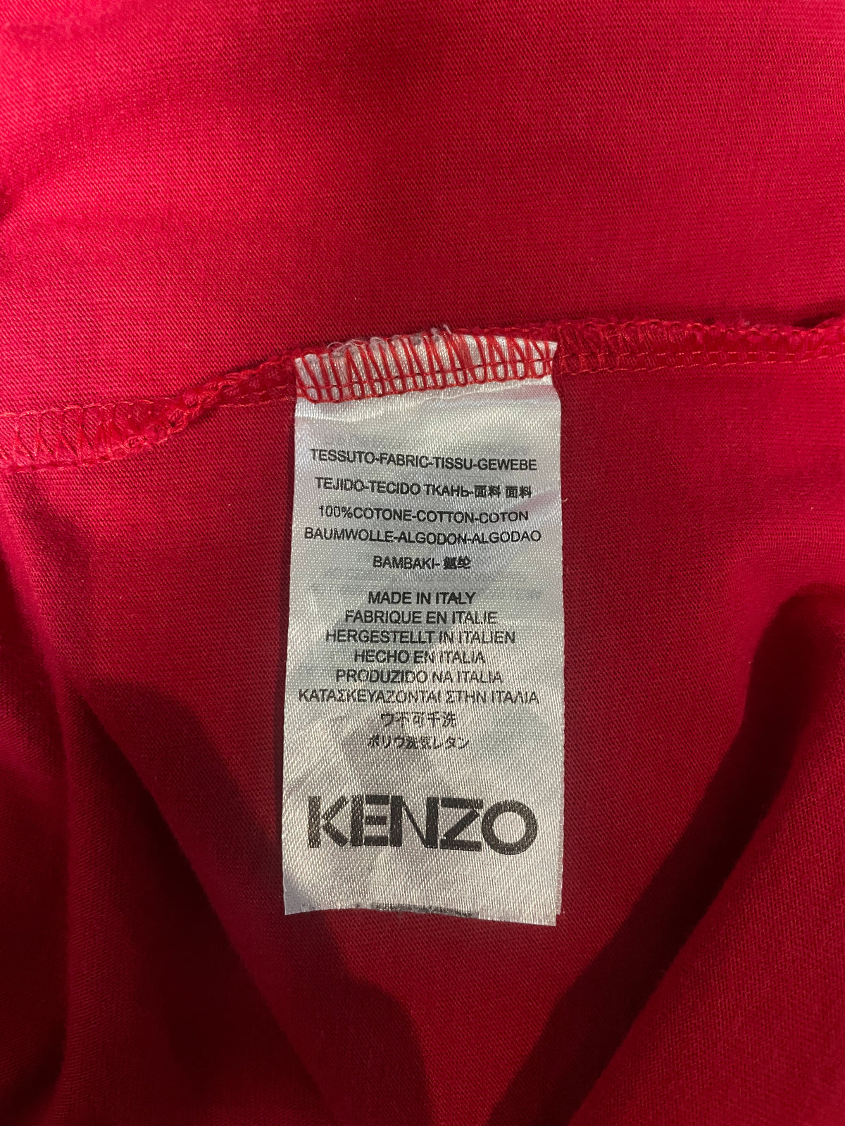Kenzo Paris Tiger Embriodered Tee - Large