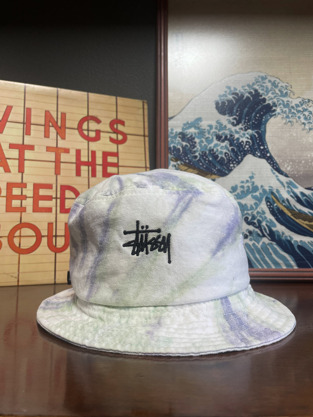 Stussy Stock Logo Tie-dye Bucket Hat