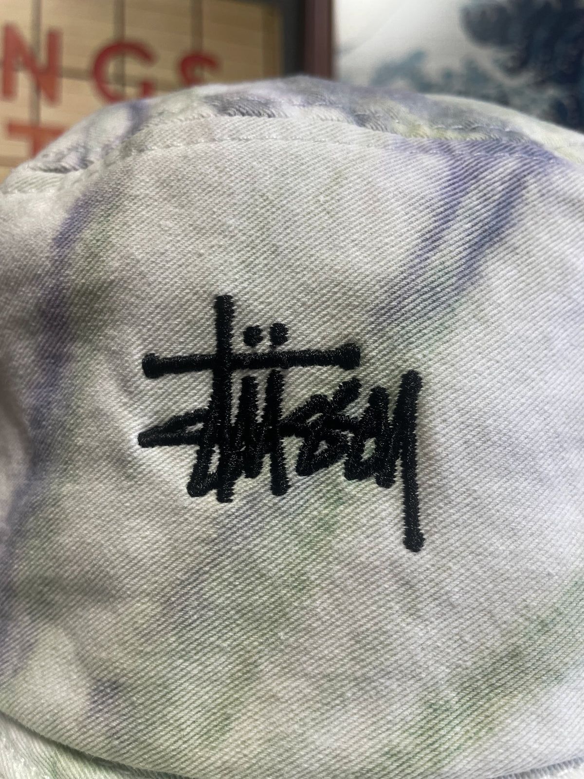 Stussy Stock Logo Tie-dye Bucket Hat