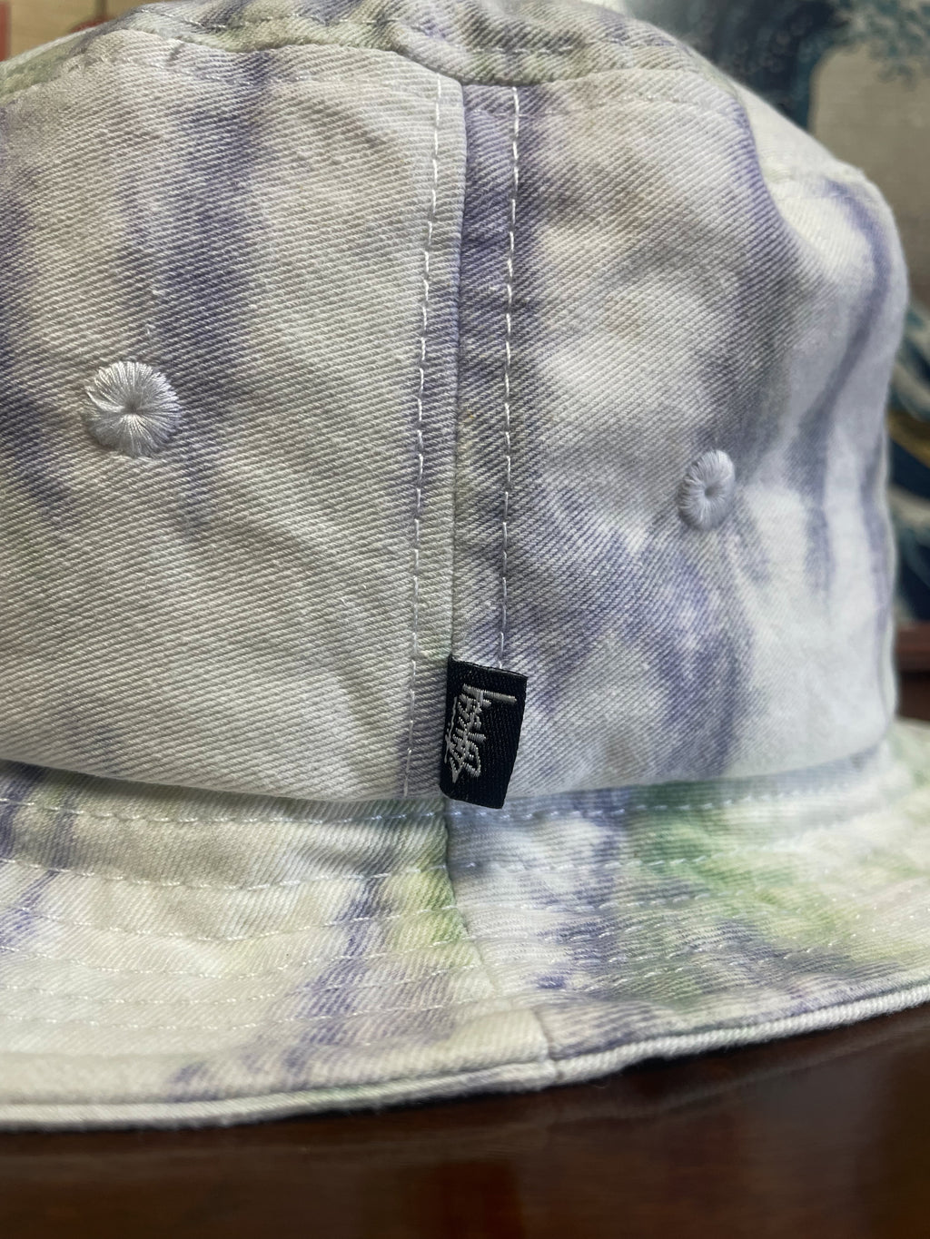 Stussy Stock Logo Tie-dye Bucket Hat