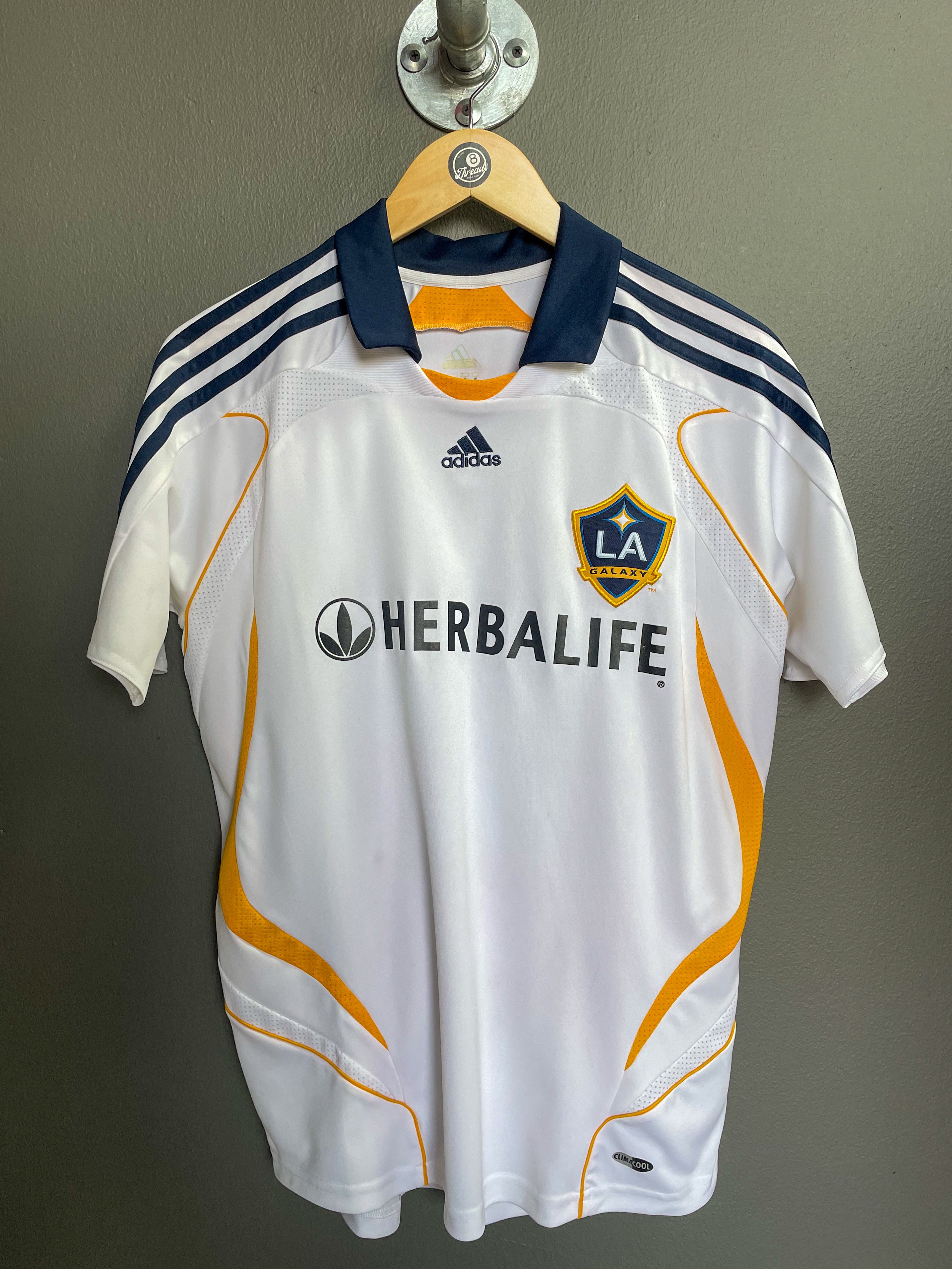 LA Galaxy 2007/08 Beckham Adidas Home Football Jersey - Medium