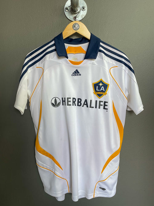 LA Galaxy 2007/08 Beckham Adidas Home Football Jersey - Medium