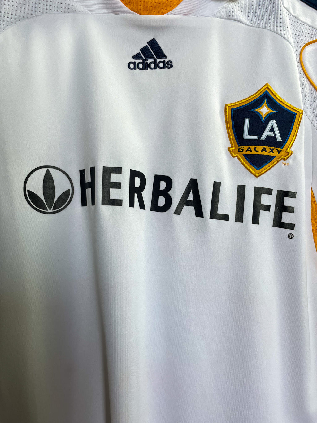 LA Galaxy 2007/08 Beckham Adidas Home Football Jersey - Medium