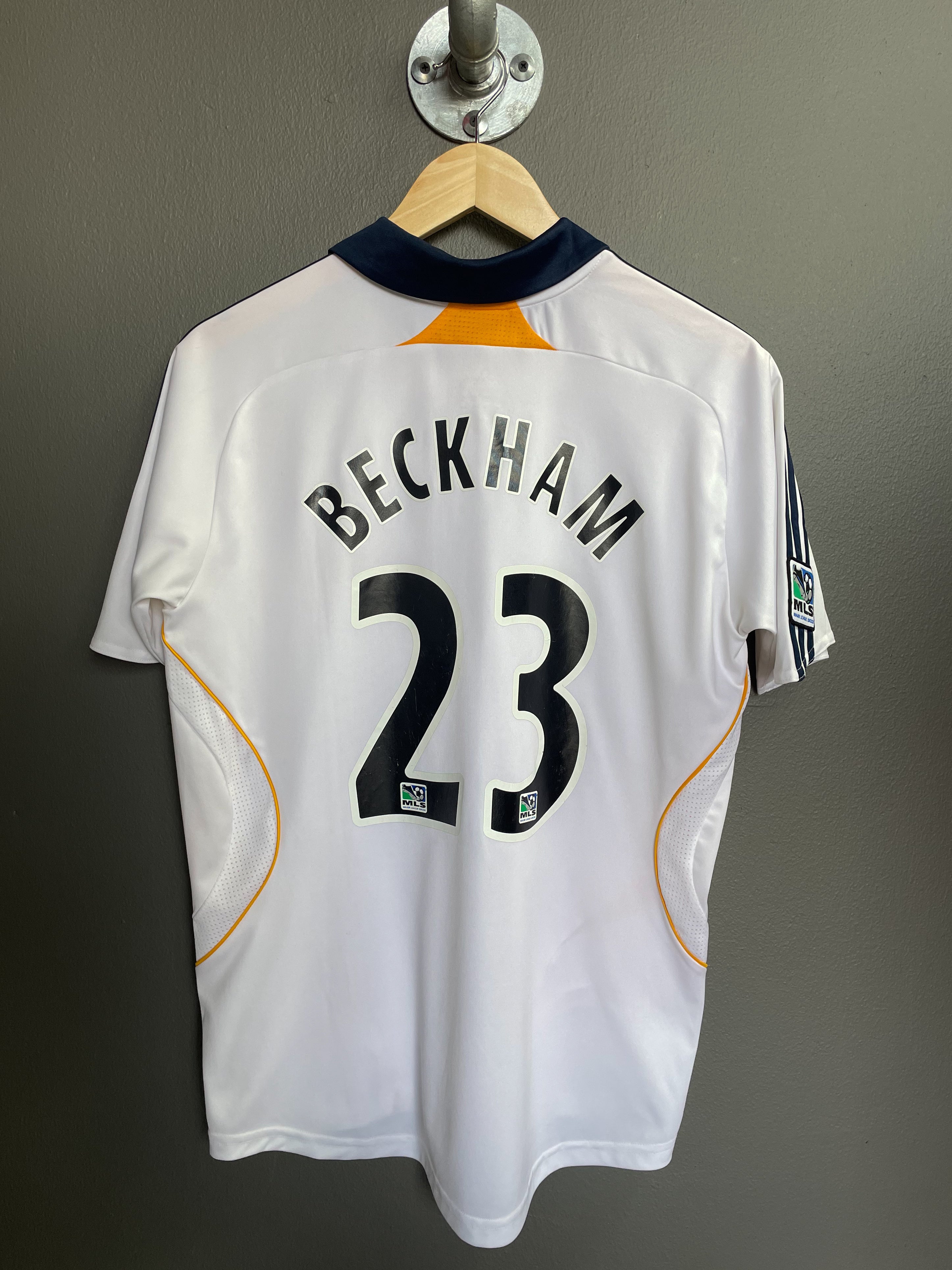 LA Galaxy 2007/08 Beckham Adidas Home Football Jersey - Medium