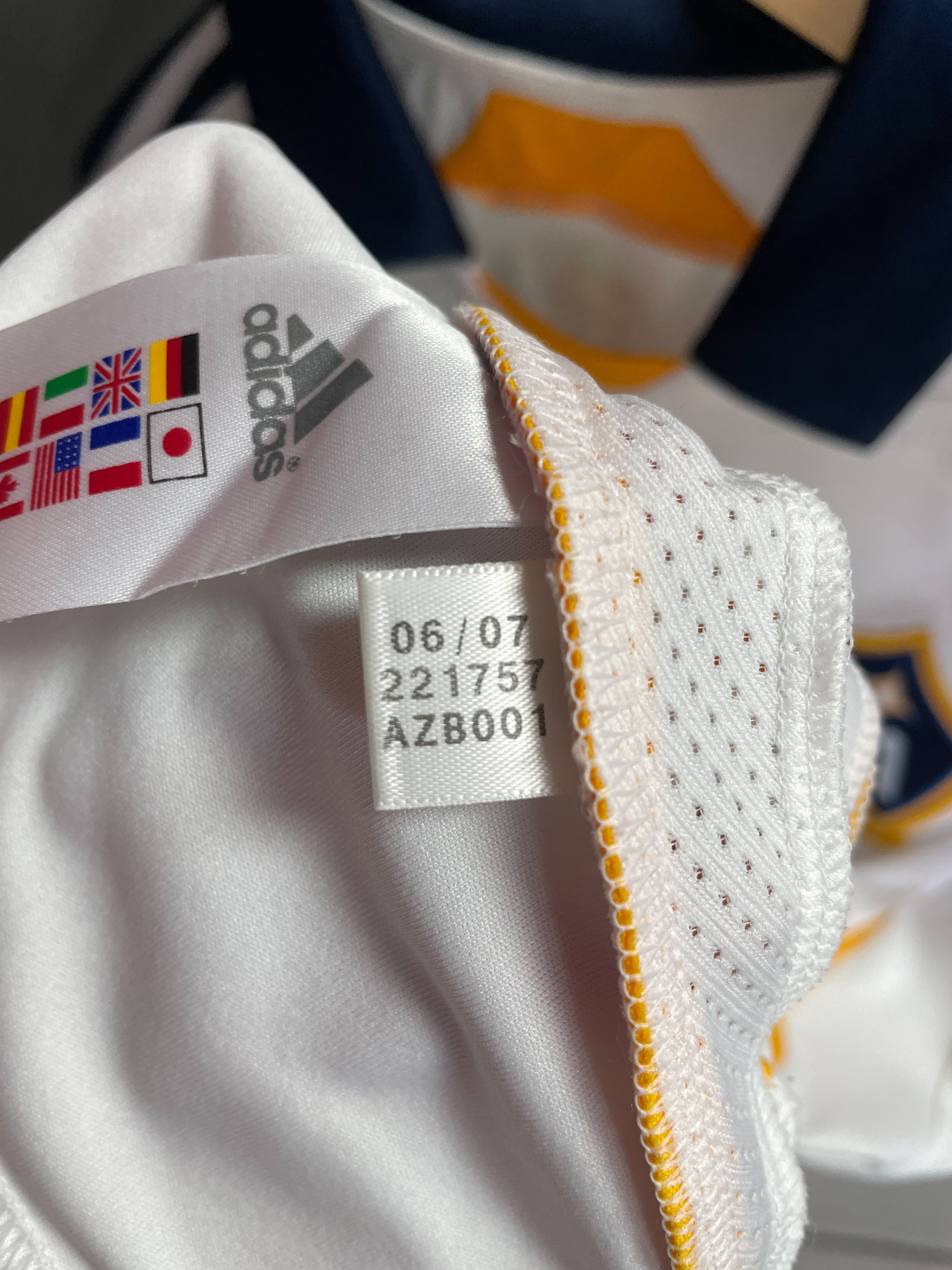 LA Galaxy 2007/08 Beckham Adidas Home Football Jersey - Medium
