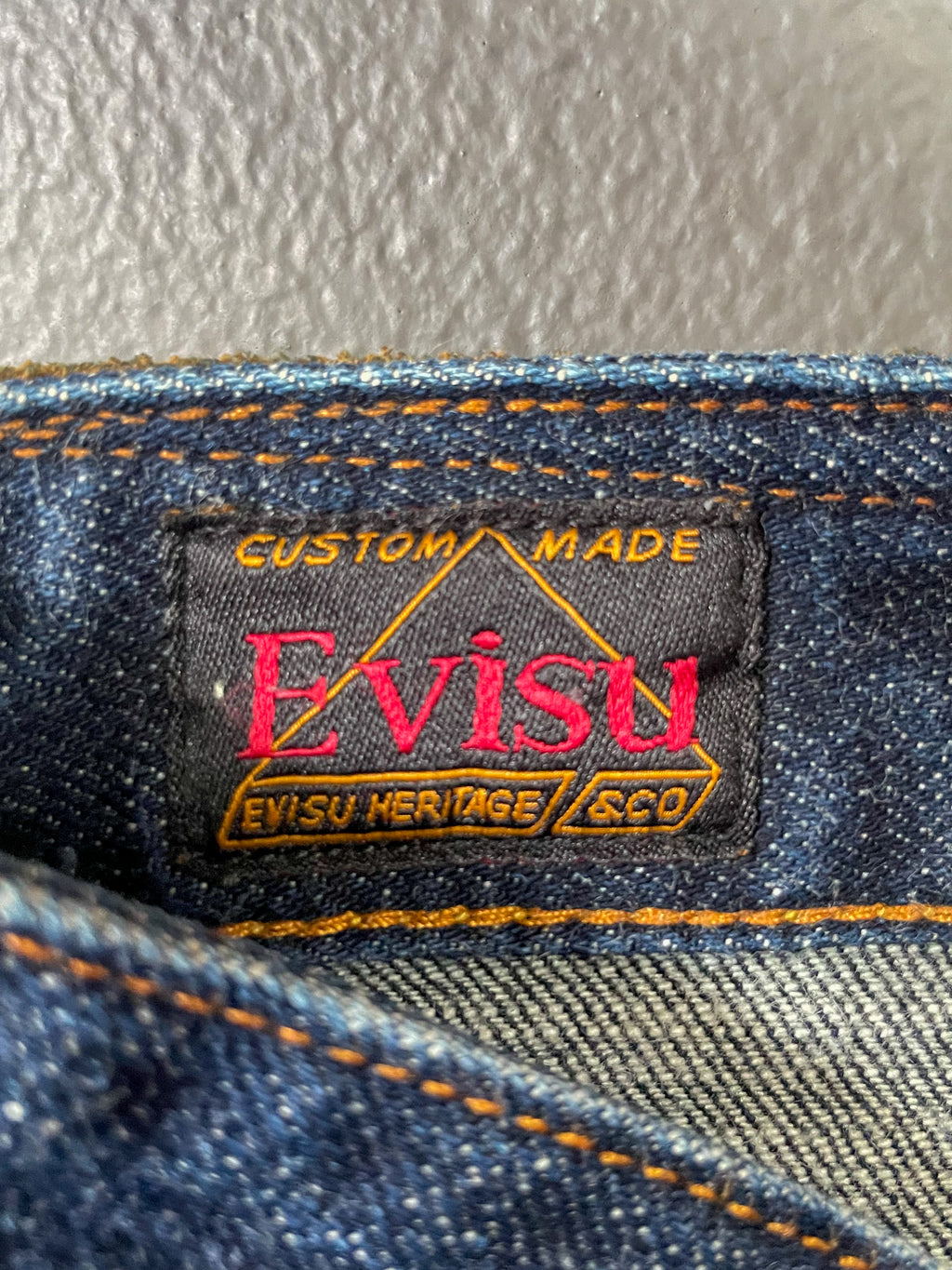 Evisu Japan Seagull Print Pocket Jeans - 34 (Large)