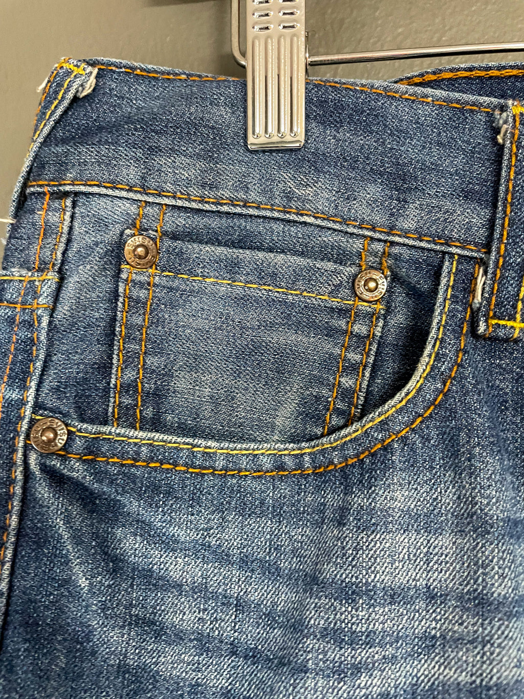 Evisu Japan Seagull Print Pocket Jeans - 33 (Large)