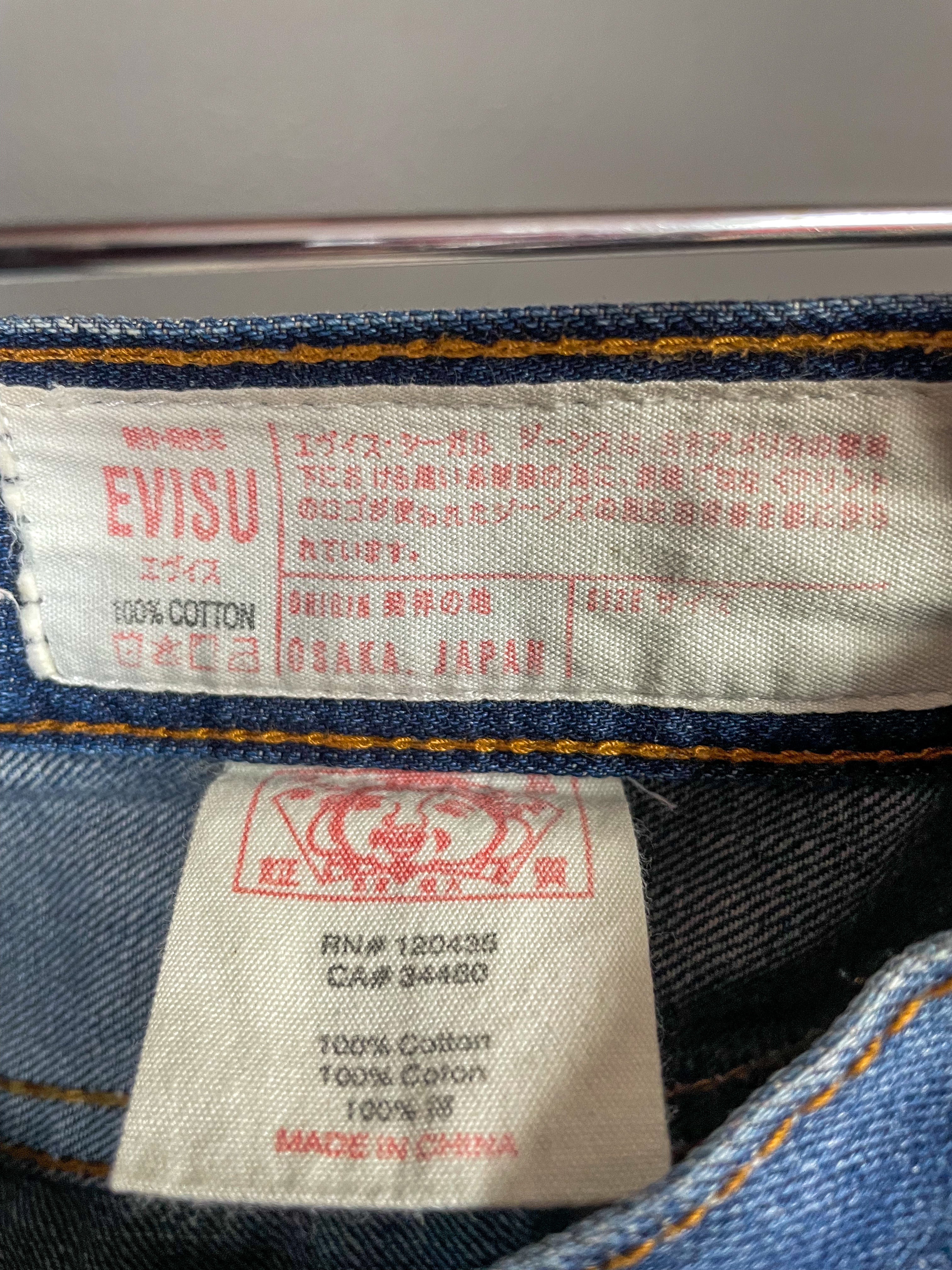Evisu Japan Seagull Print Pocket Jeans - 33 (Large)