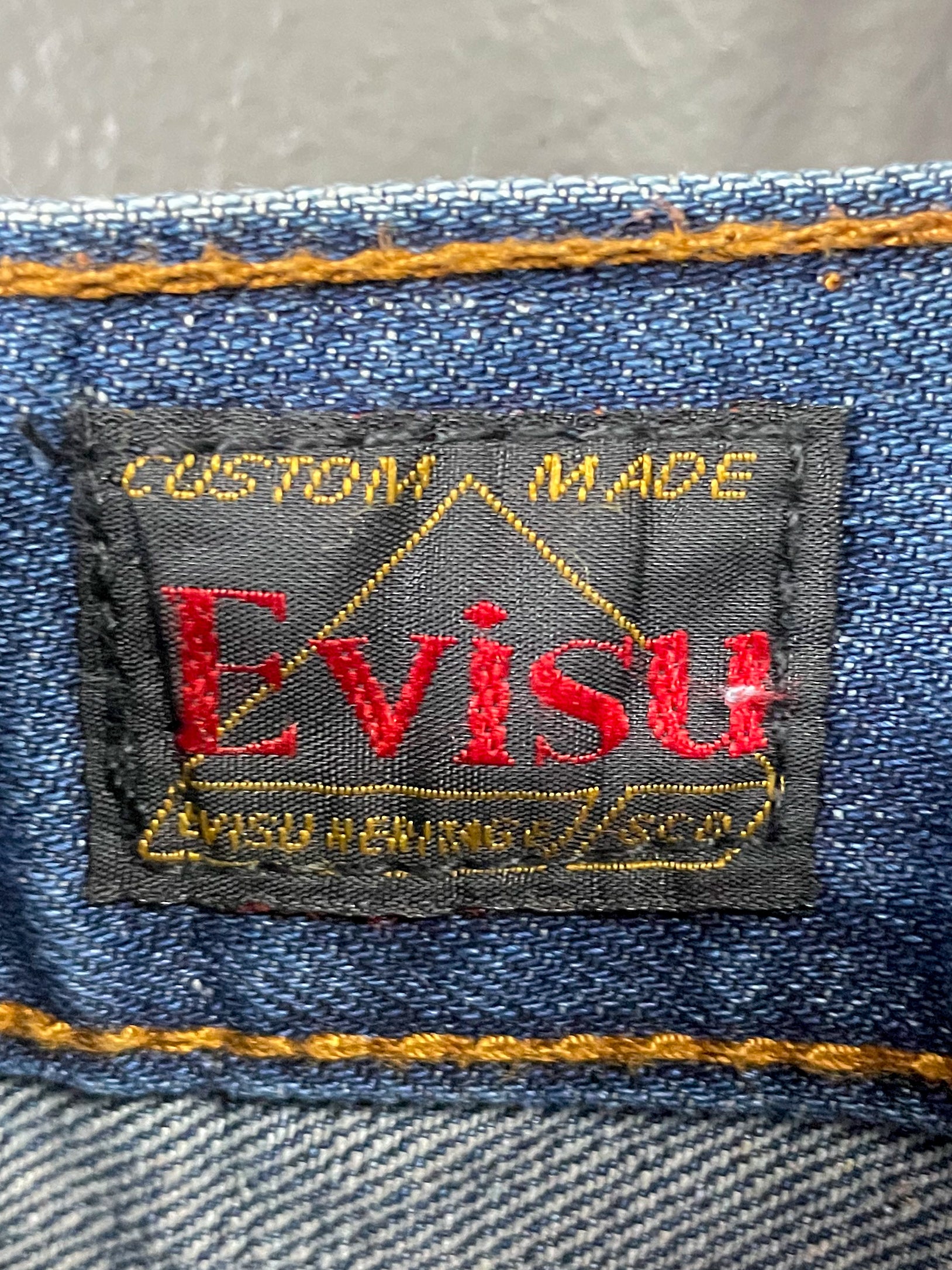 Evisu Japan Seagull Print Pocket Jeans - 33 (Large)