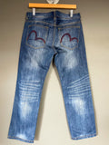 Evisu Japan Seagull Print Pocket Jeans - 33 (Large)