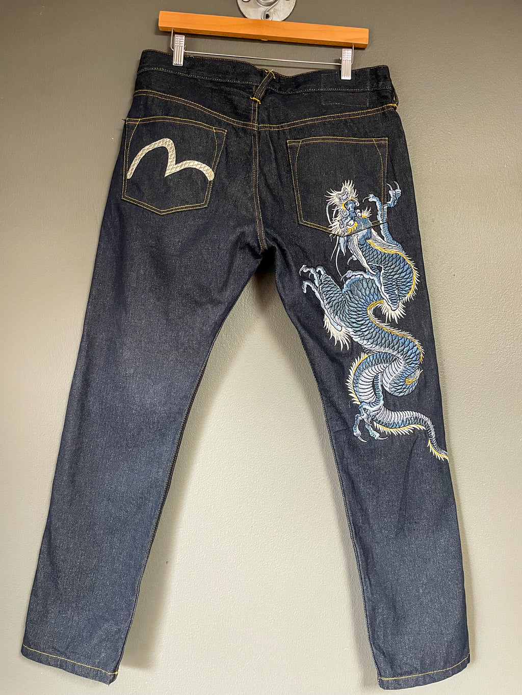 Evisu Japan Dragon Embriodered Jeans -34 (Large)