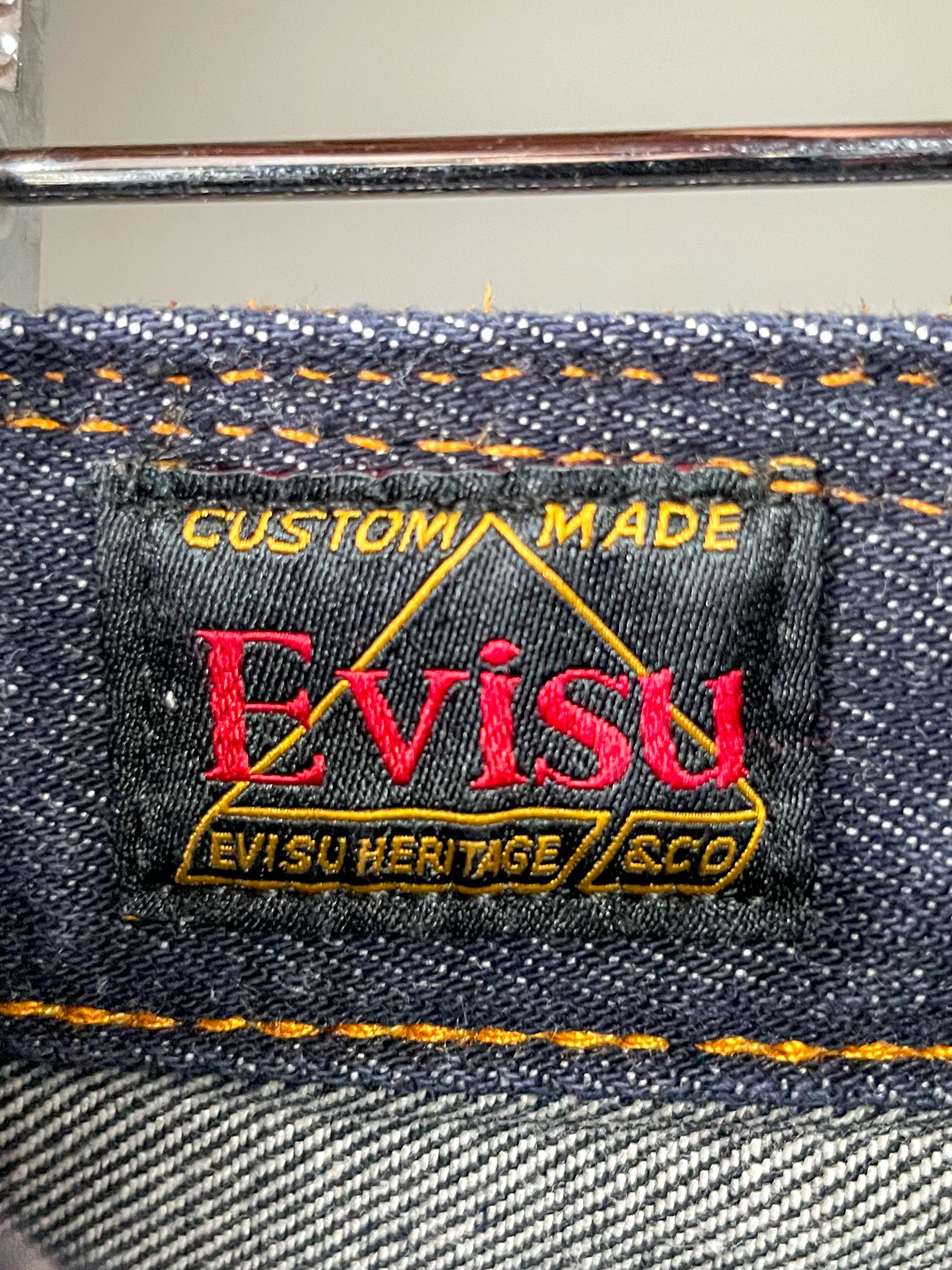 Evisu Japan Seagull Print Pocket Jeans - 28 (Small)