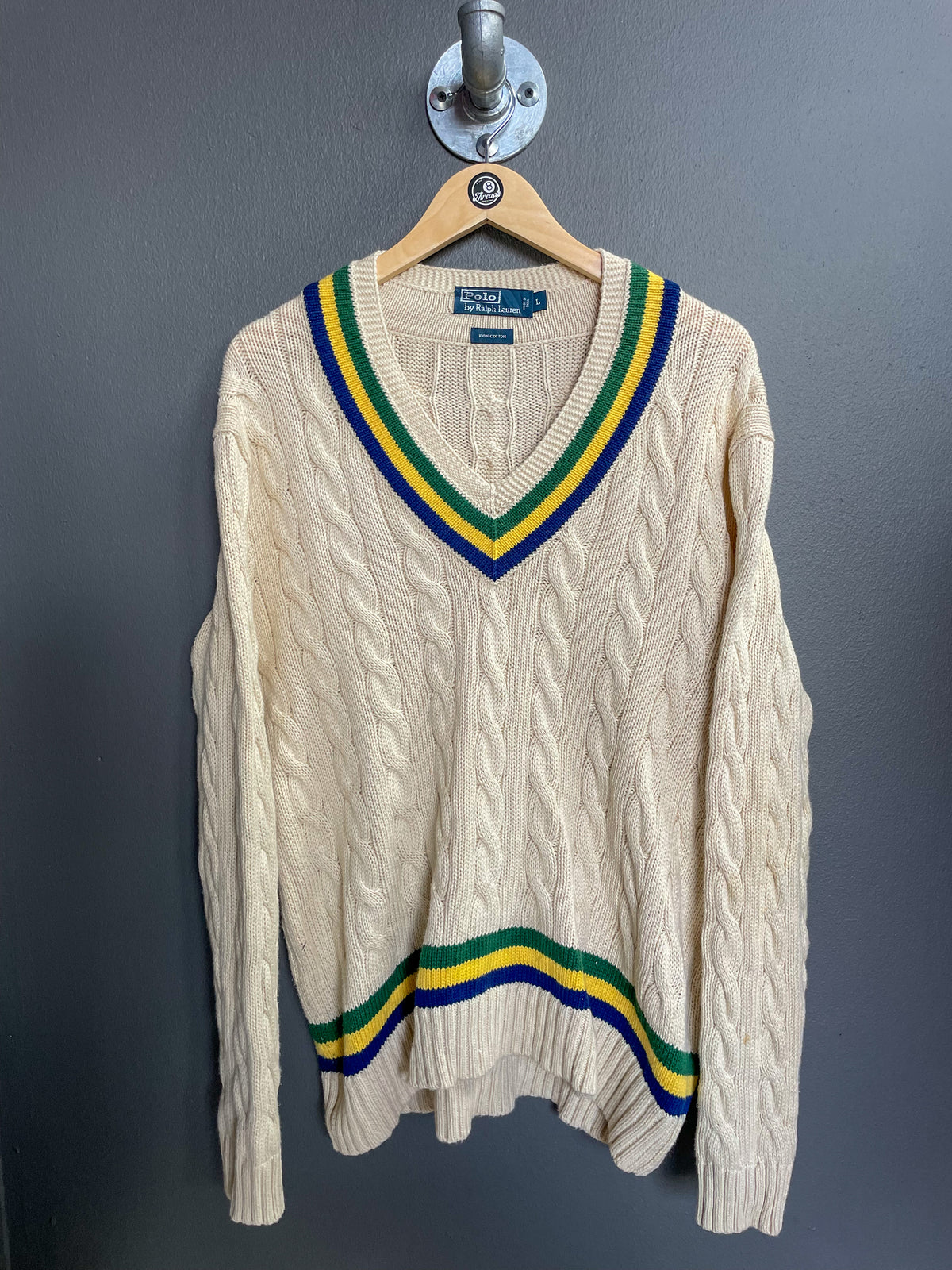 Polo Ralph Lauren Cable Knit Cricket Jersey - Large