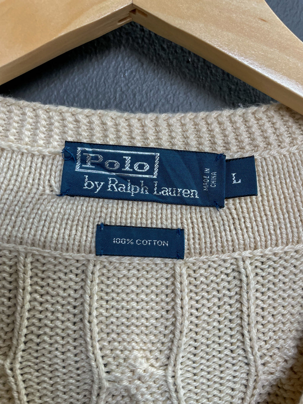 Polo Ralph Lauren Cable Knit Cricket Jersey - Large