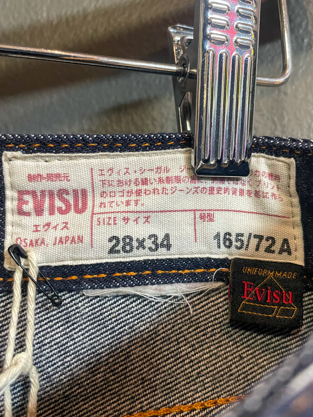 Evisu Japan Seagull Print Pocket Jeans - 28 (Small)