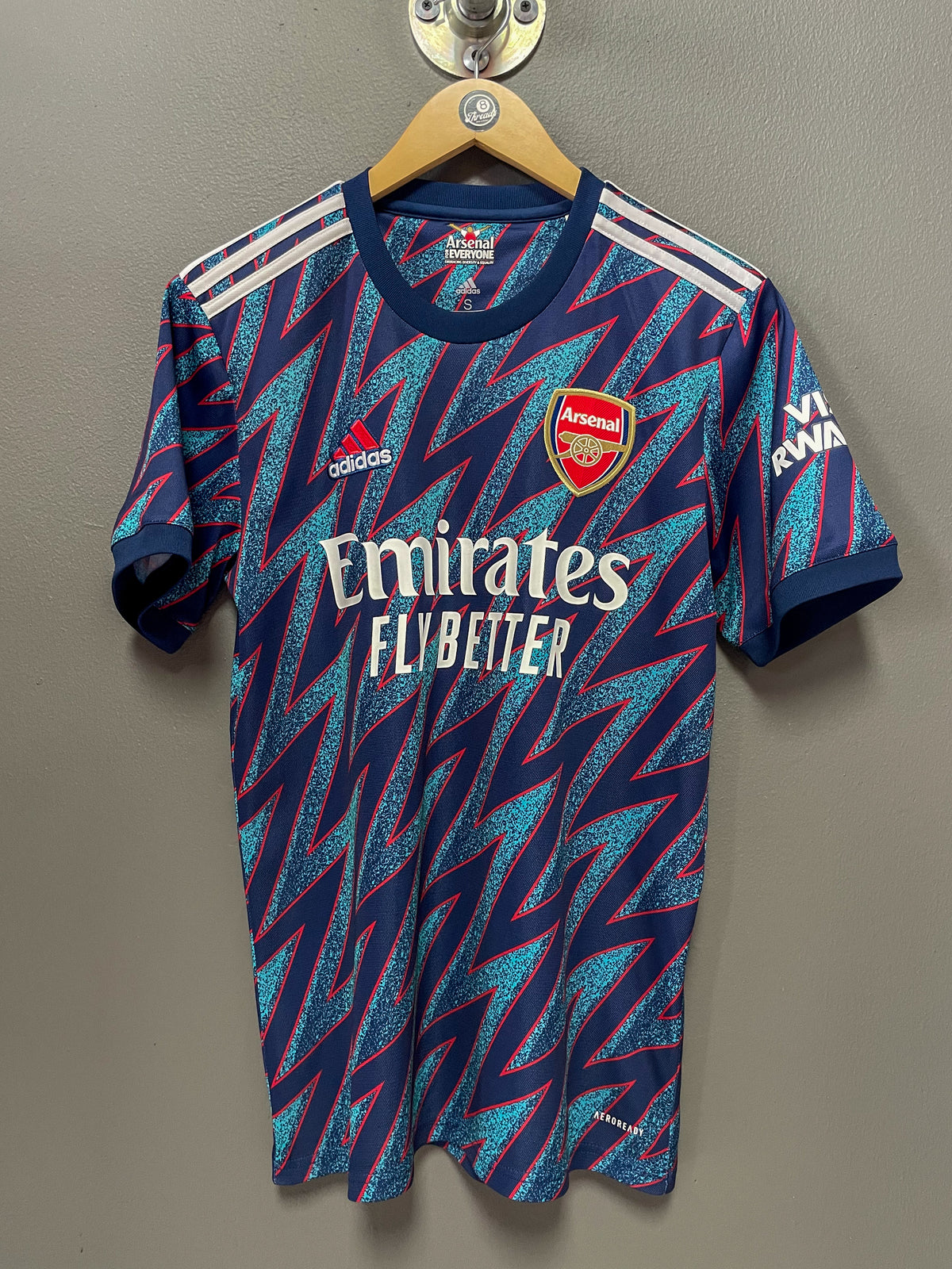 Arsenal 2021/22 Adidas Third Kit Football Jersey - Small
