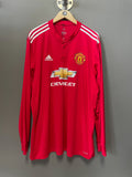 Manchester United 2017/18 Adidas Home Longsleeve Football Jersey - XXL