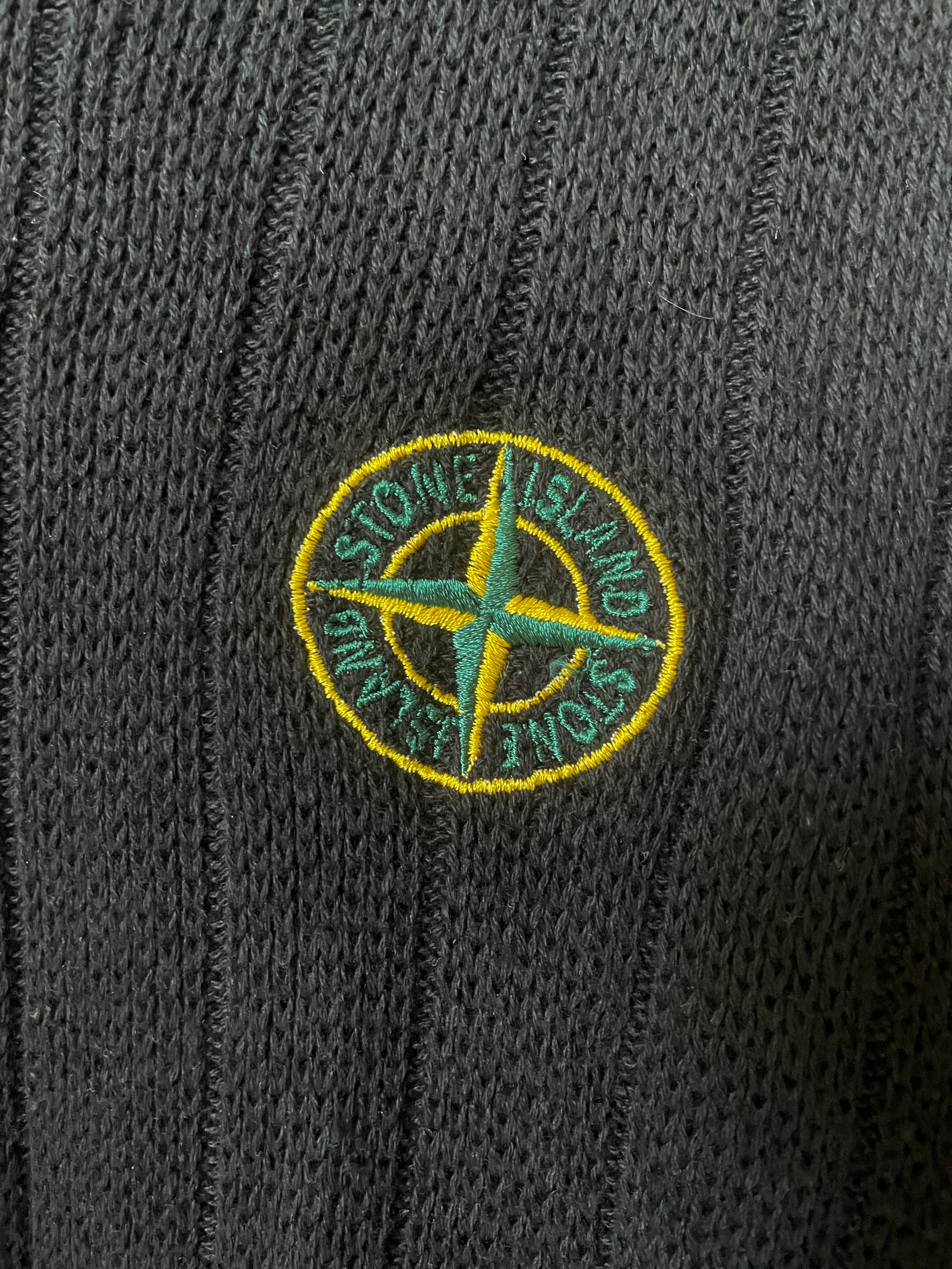 Stone Island Ribbed Crew Neck Knit Sweater - Large