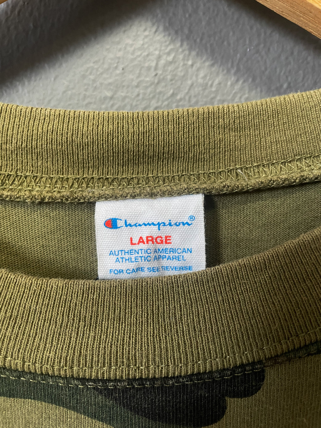 Bape x Champion Camo Tee - Large