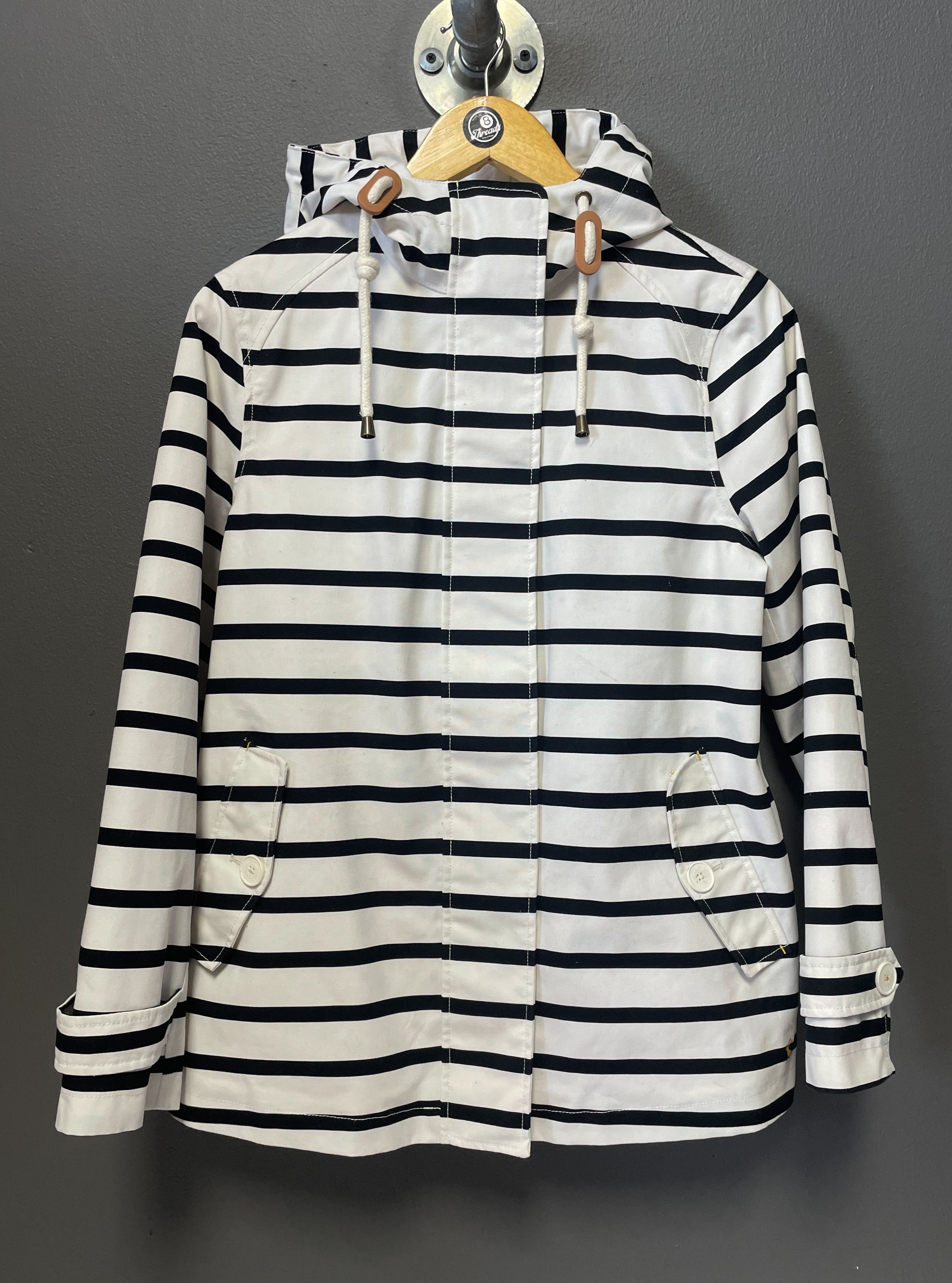 Joules Stripe Waterproof Parka Jacket - Medium