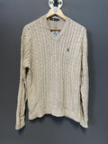 Polo Ralph Lauren Cable Knit V-Neck Sweater - Medium