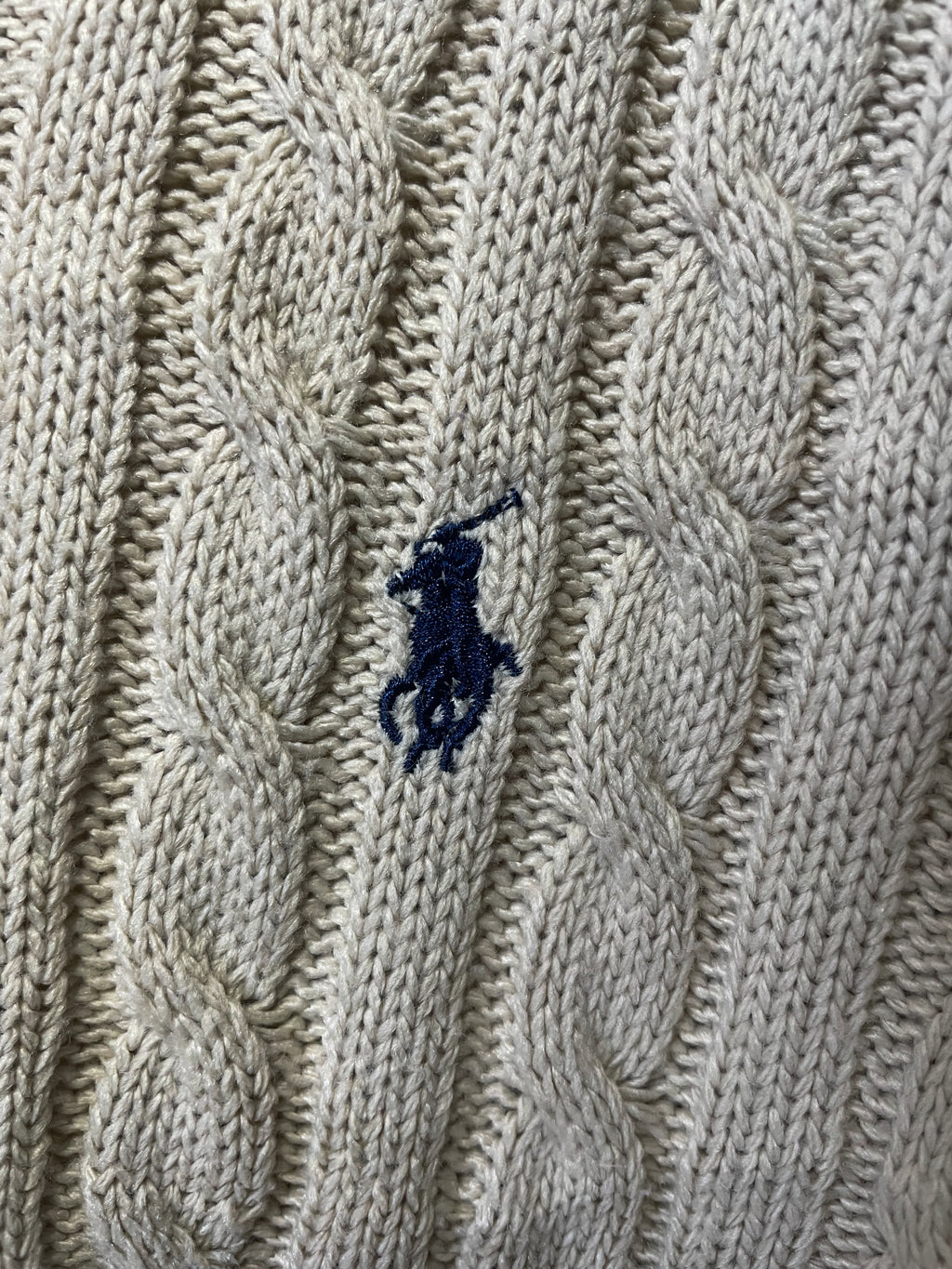 Polo Ralph Lauren Cable Knit V-Neck Sweater - Medium