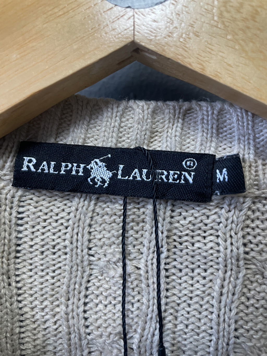 Polo Ralph Lauren Cable Knit V-Neck Sweater - Medium