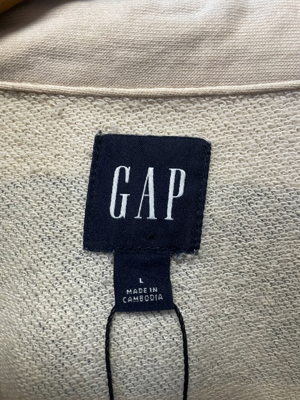 GAP Stripe 1/4 Button Sweater - Large