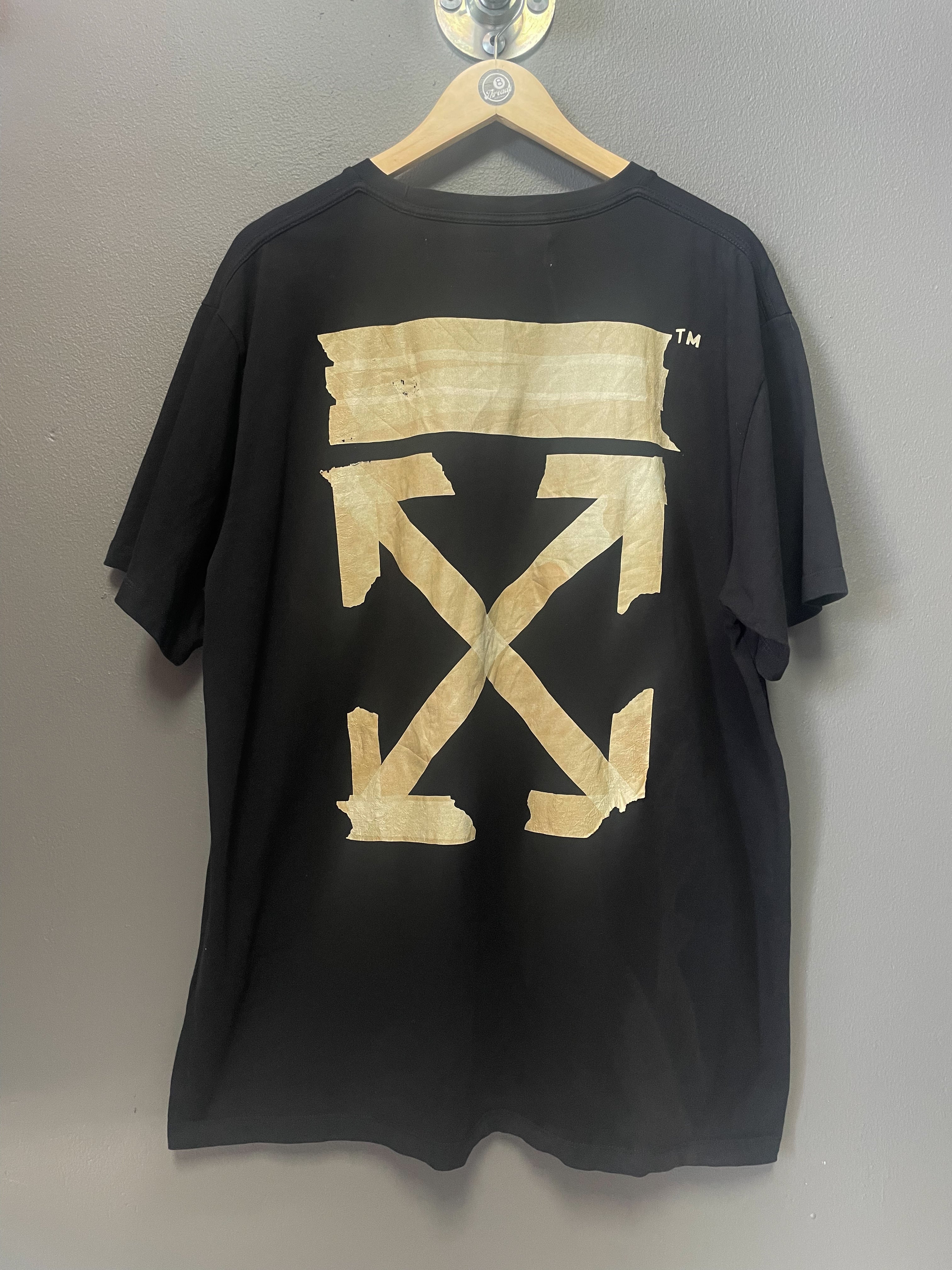 OFF-White Tape Cross Tee - Large