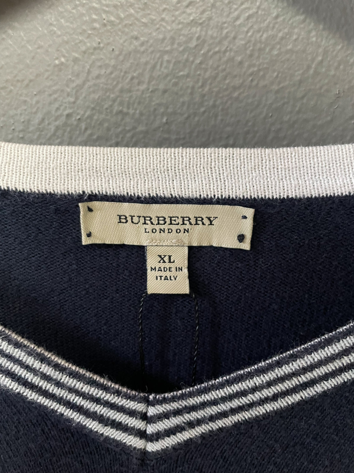 Burberry V-Neck Sweater - Extra Large
