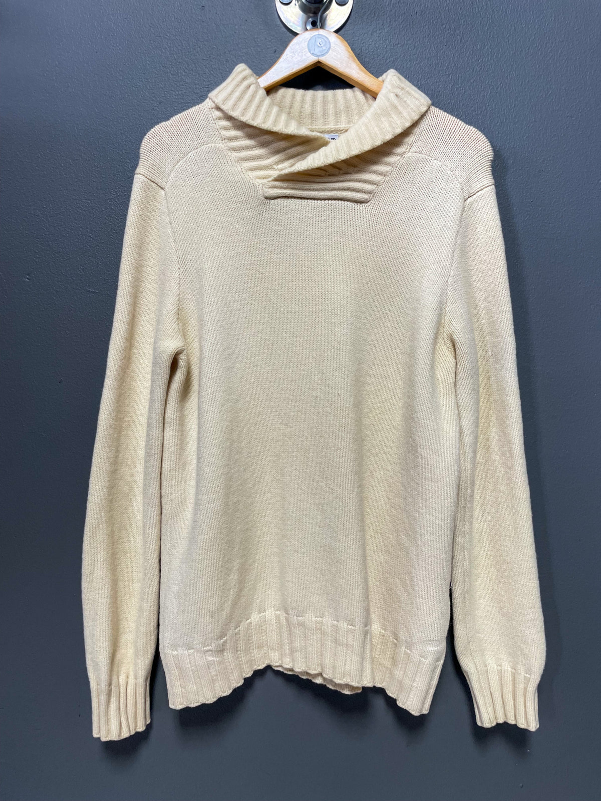 Stone Island Shawl Collar Knit Pullover Sweater - Large