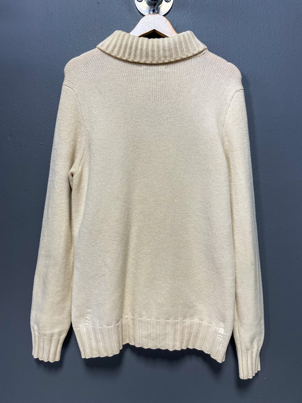 Stone Island Shawl Collar Knit Pullover Sweater - Large