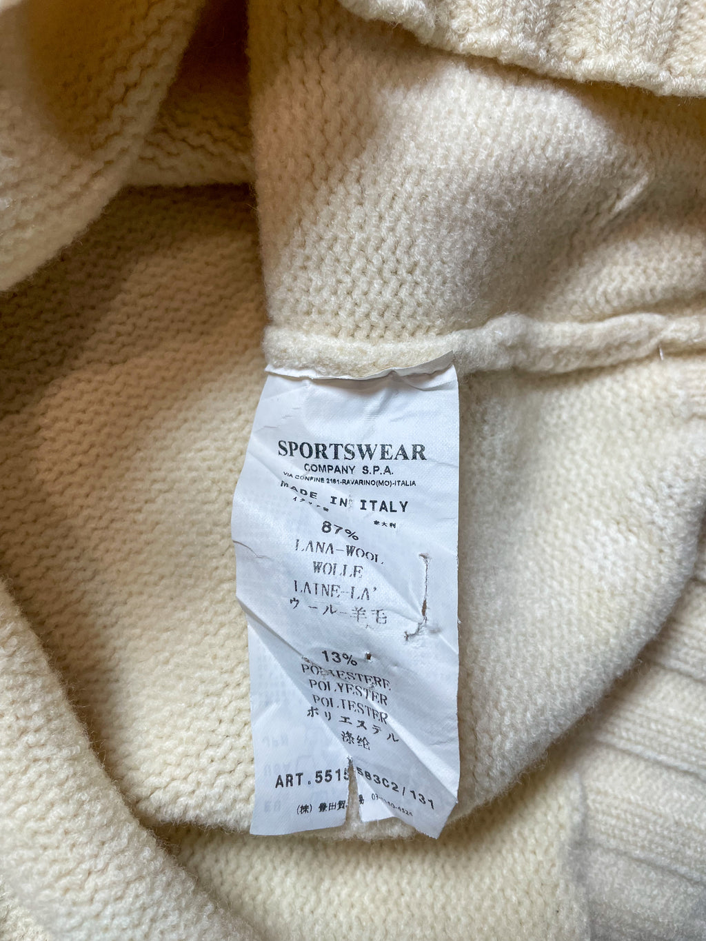 Stone Island Shawl Collar Knit Pullover Sweater - Large