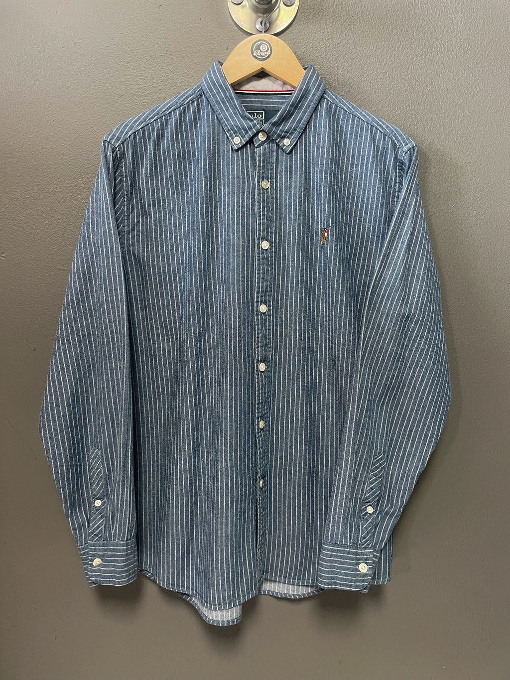 Polo Ralph Lauren Stripe Small Pony L/S Shirt - Medium