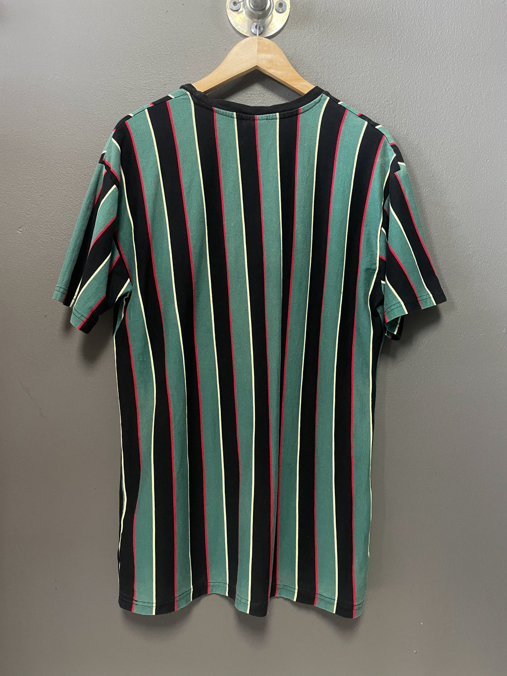 Stussy Stripe Embroidered Tee - Large