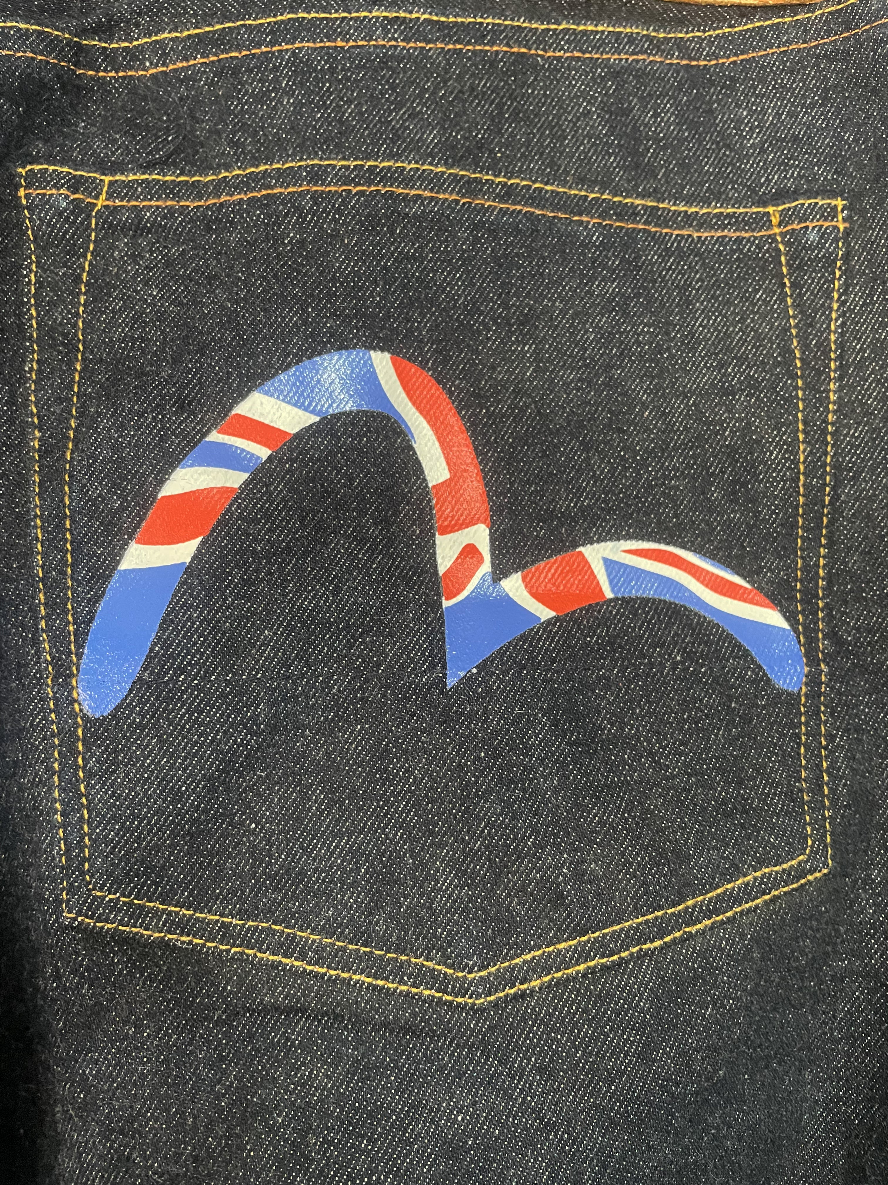 Evisu UK Pocket Japan Denim Jeans - Size 36 (Large)