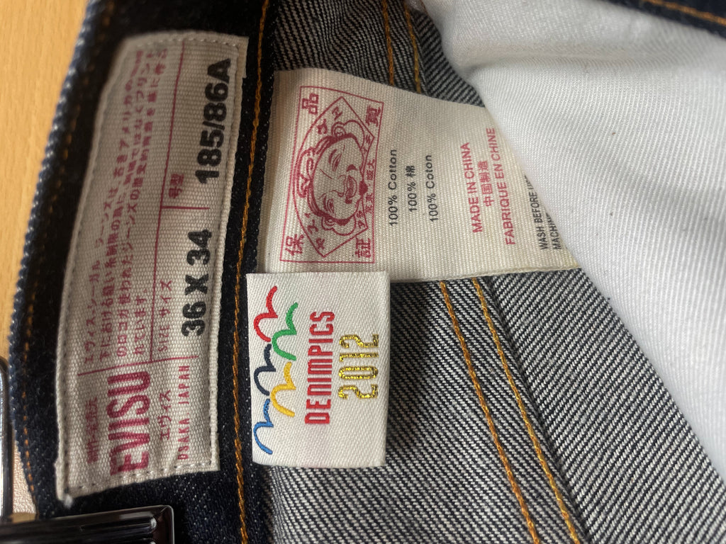 Evisu UK Pocket Japan Denim Jeans - Size 36 (Large)